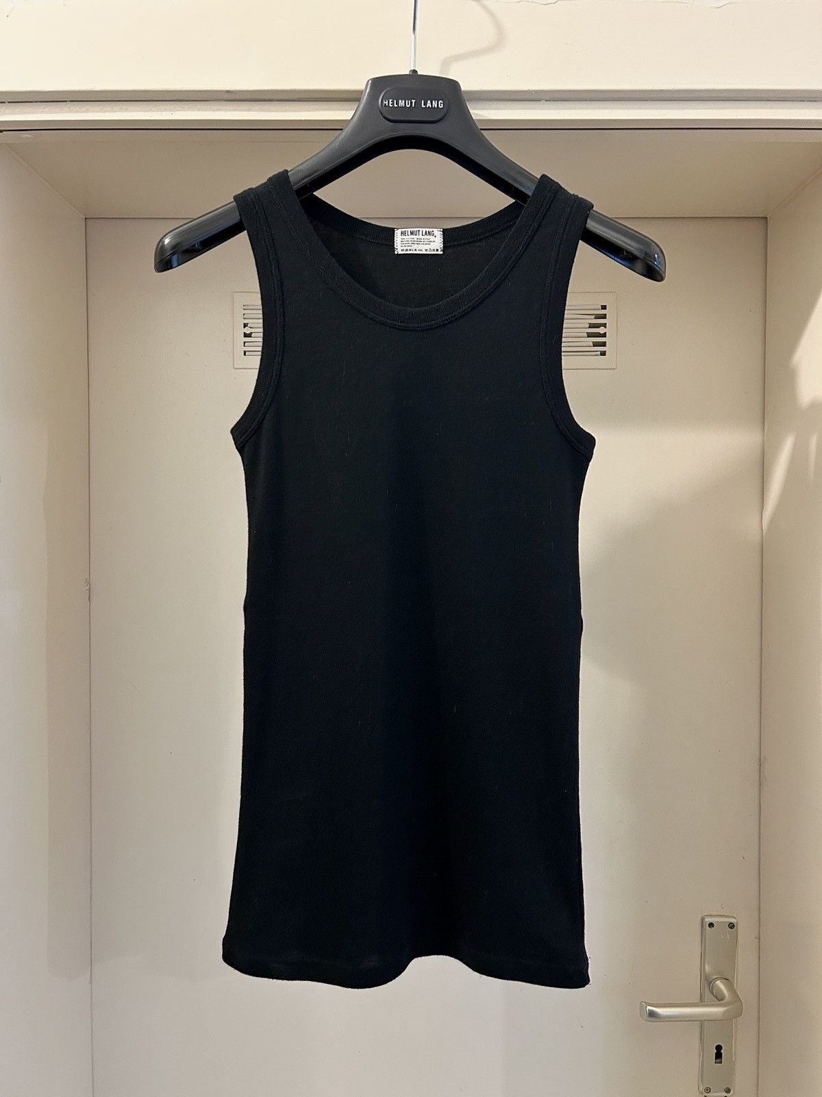 Helmut Lang ss2003 BLACK Felix the Cat TANK TOP WITH BACK OPEN 