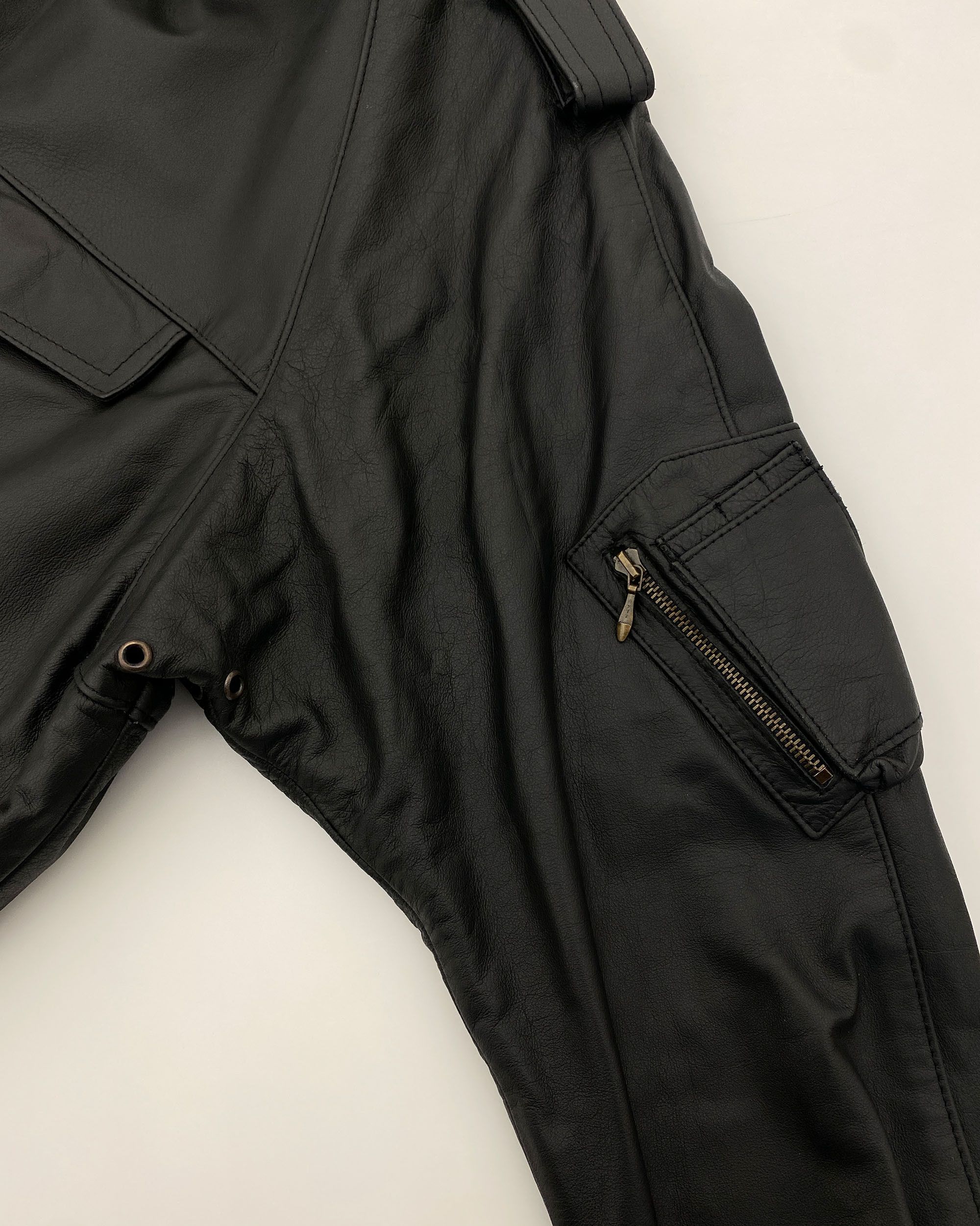 Vintage 1999 Riri Zip Leatherjacket Size US XXL / EU 58 / 5 - 6 Thumbnail
