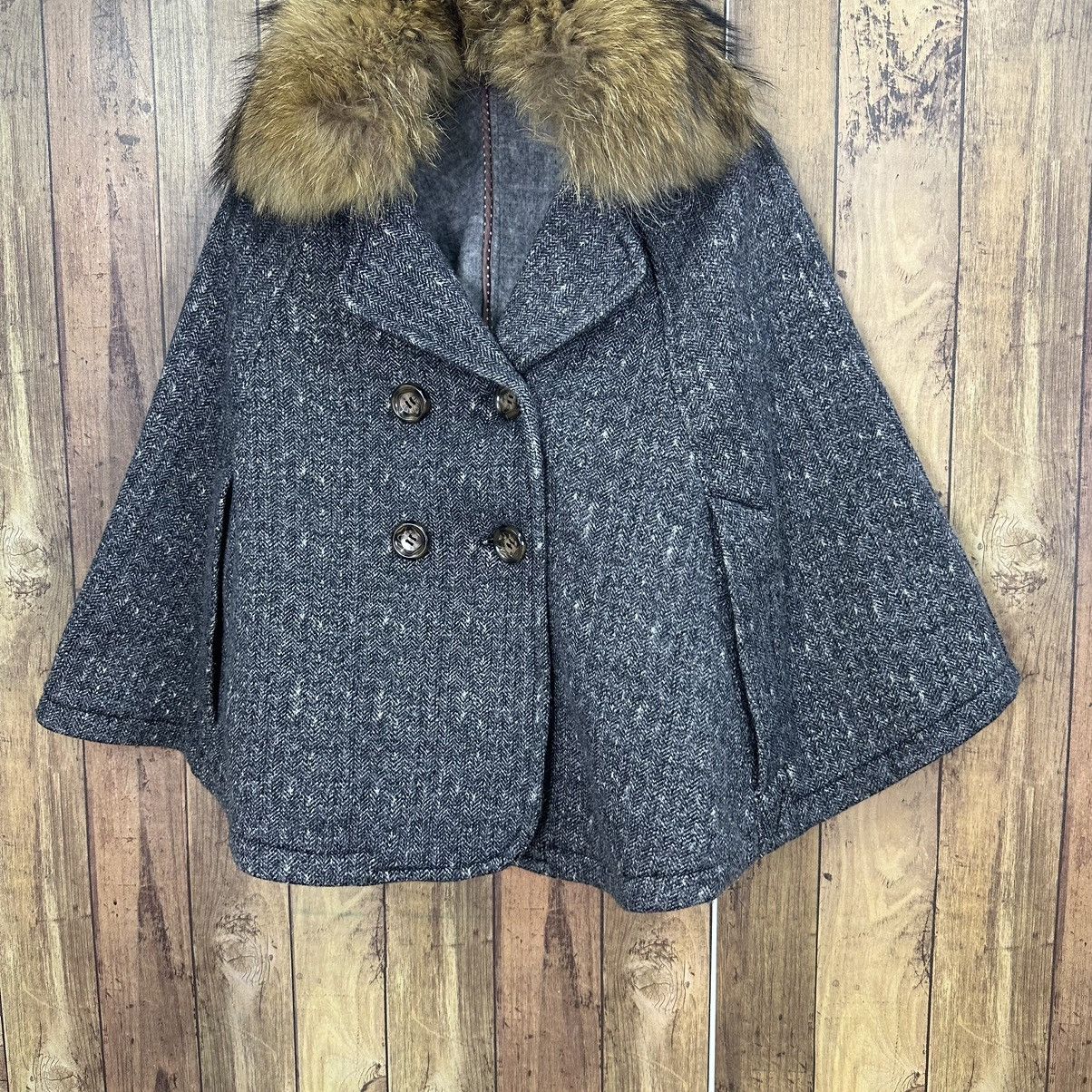 Issey Miyake Vintage Peyton Place Wool Fur Women Jacket Z108 Size M / US 6-8 / IT 42-44 - 2 Thumbnail