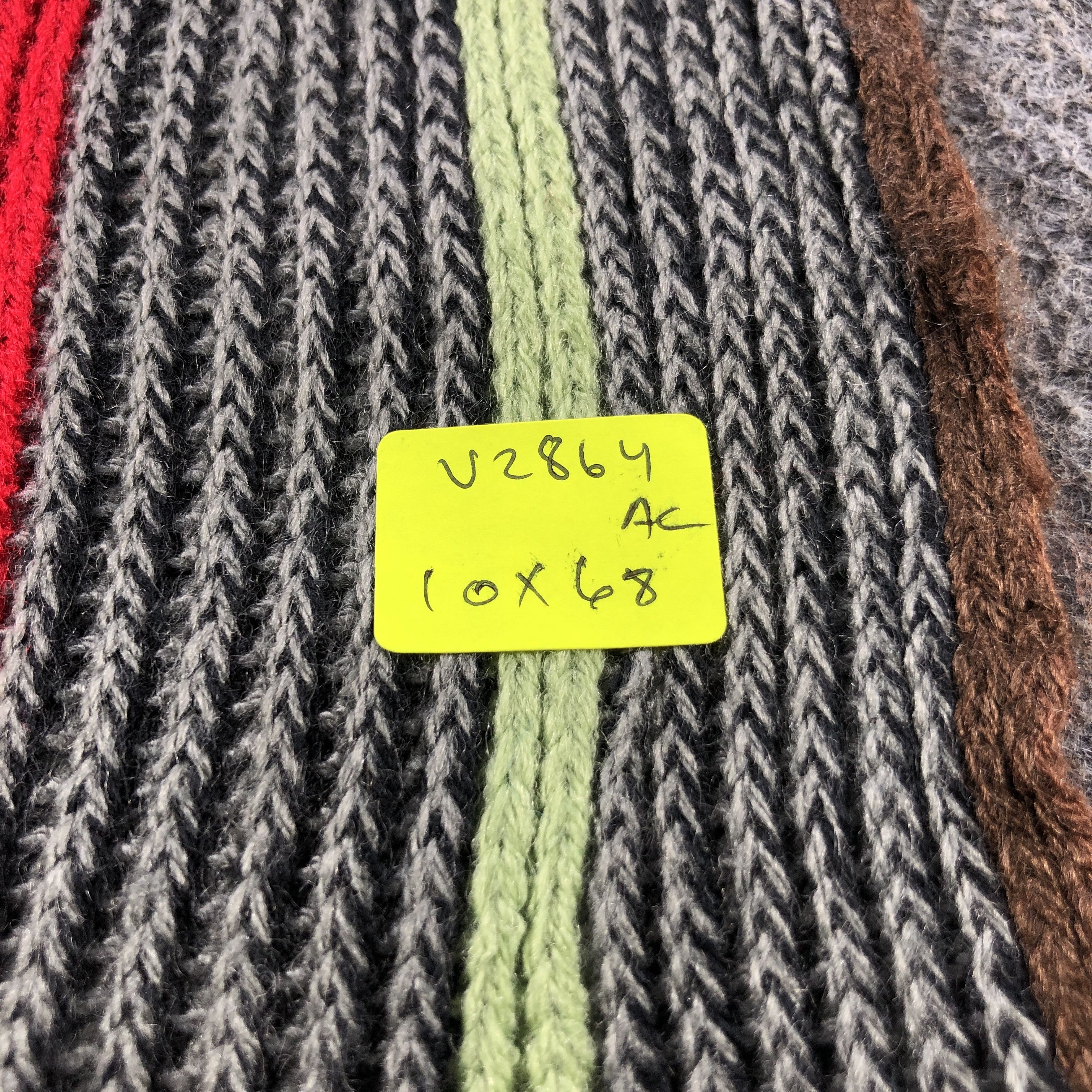 PPFM PPFM Double Sided Striped Knit Wool Scarf Muffler V2864 Size ONE SIZE - 7 Thumbnail