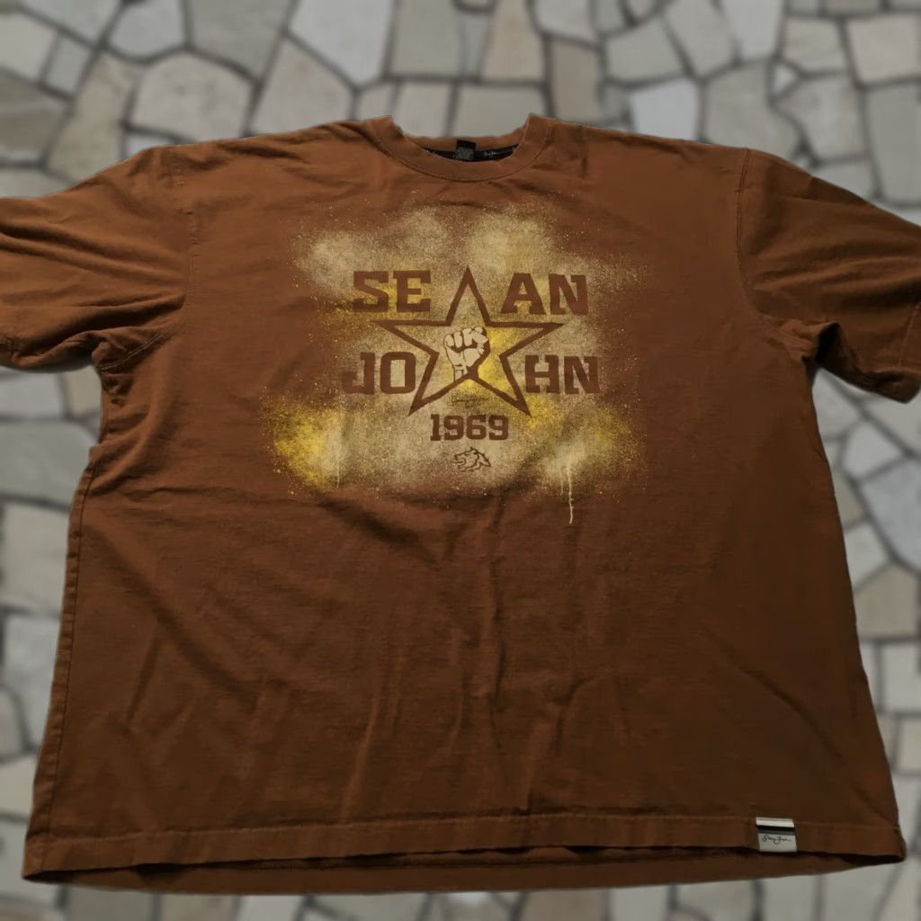 Sean John Sean John T Shirt Mens 3XL Brown Logo Graphic Short Sleeve Vintage / Modern Tee Mens Size US XXL / EU 58 / 5 - 1 Thumbnail