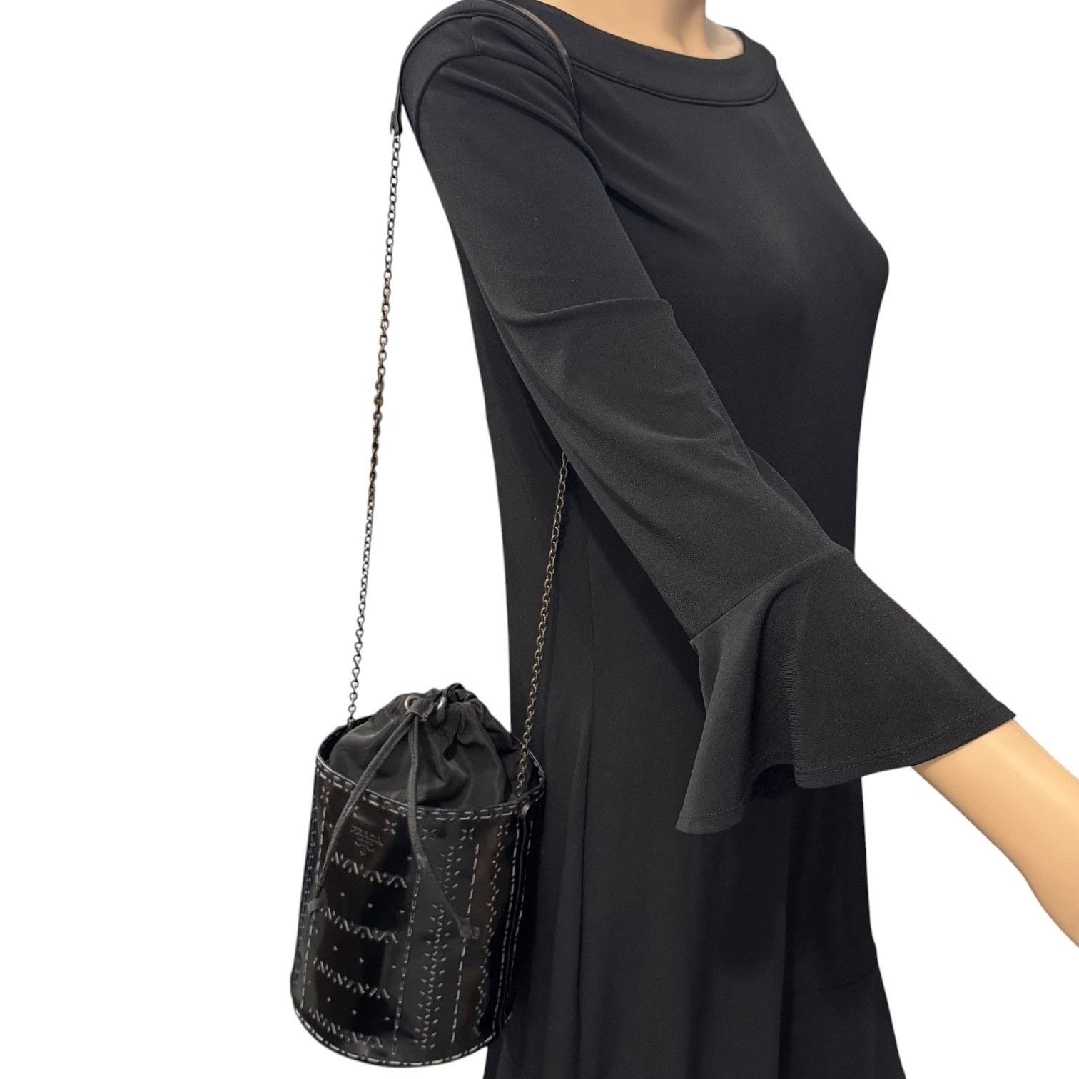 Prada Prada Vintage Perforated Chain Bucket Bag Size ONE SIZE - 4 Thumbnail