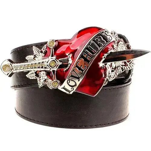 Other Red Heart Arrow Love Buckle Belt Size ONE SIZE - 2 Thumbnail