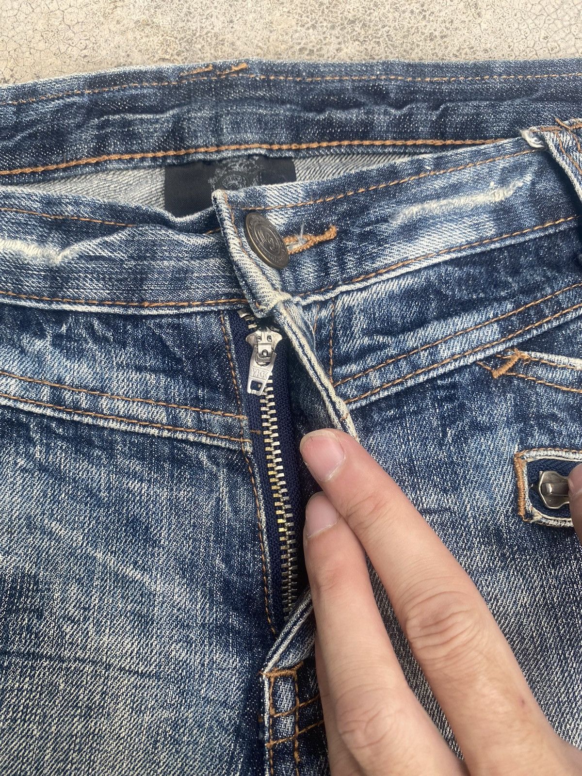 If Six Was Nine × Japanese Brand Flare Jeans Semantic Design Cargo Multipocket Bootcut Size US 33 - 11 Thumbnail