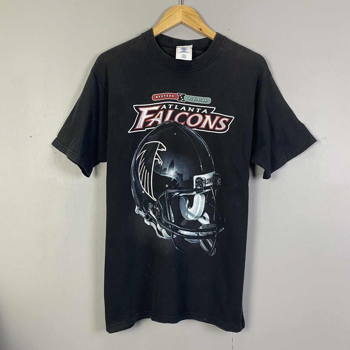 image of Nfl x Vintage Atlanta Falcons Pro Player Tag Tshirt in Black, Men's (Size Medium)