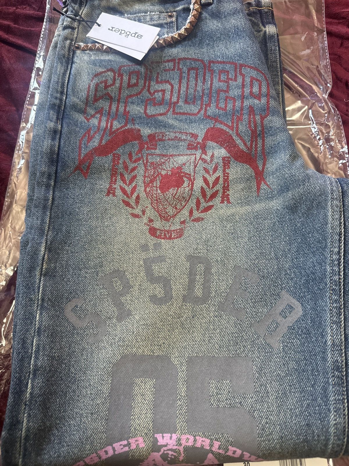 Sp5der Sp5der Multi Print Studded Denim Size US 30 / EU 46 - 4 Thumbnail