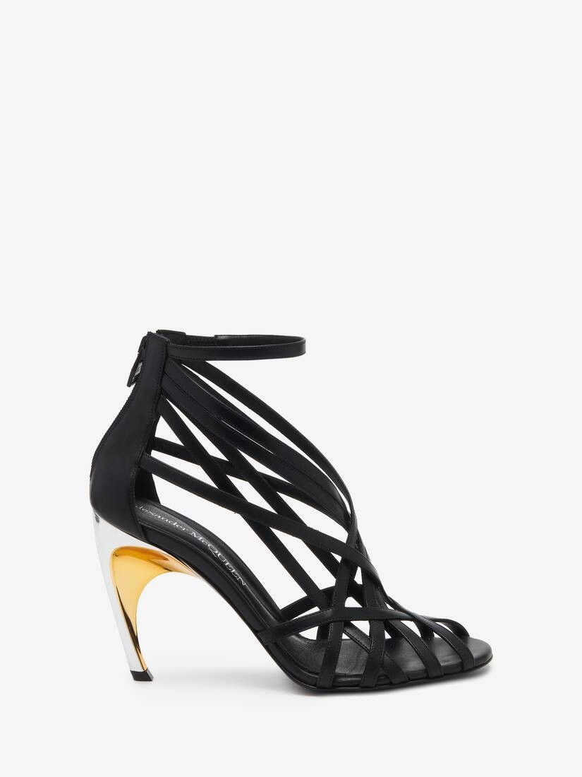 Alexander McQueen o1w1db10925 Armadillo Strappy Sandal in Black Size US 9 / IT 39 - 1 Thumbnail