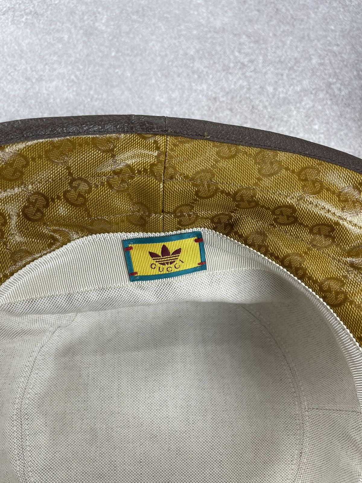 Adidas × Gucci Gucci x Adidas Gg Monogram Bucket Hat Brown Unisex Size ONE SIZE - 9 Thumbnail