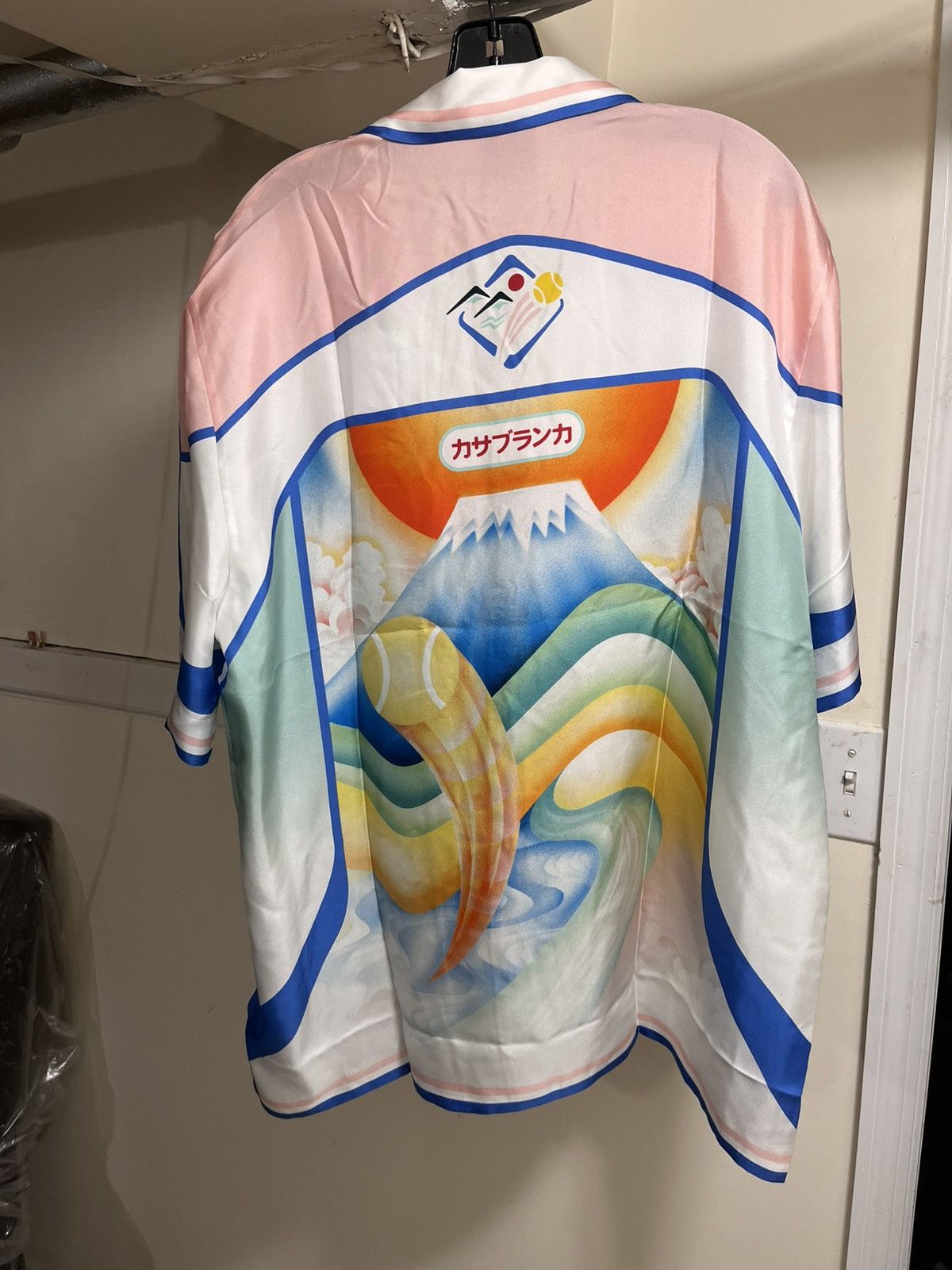 Casablanca Fuji Dream Cuban Collar Short Sleeve Shirt Sz XL Size US XL / EU 56 / 4 - 7 Thumbnail