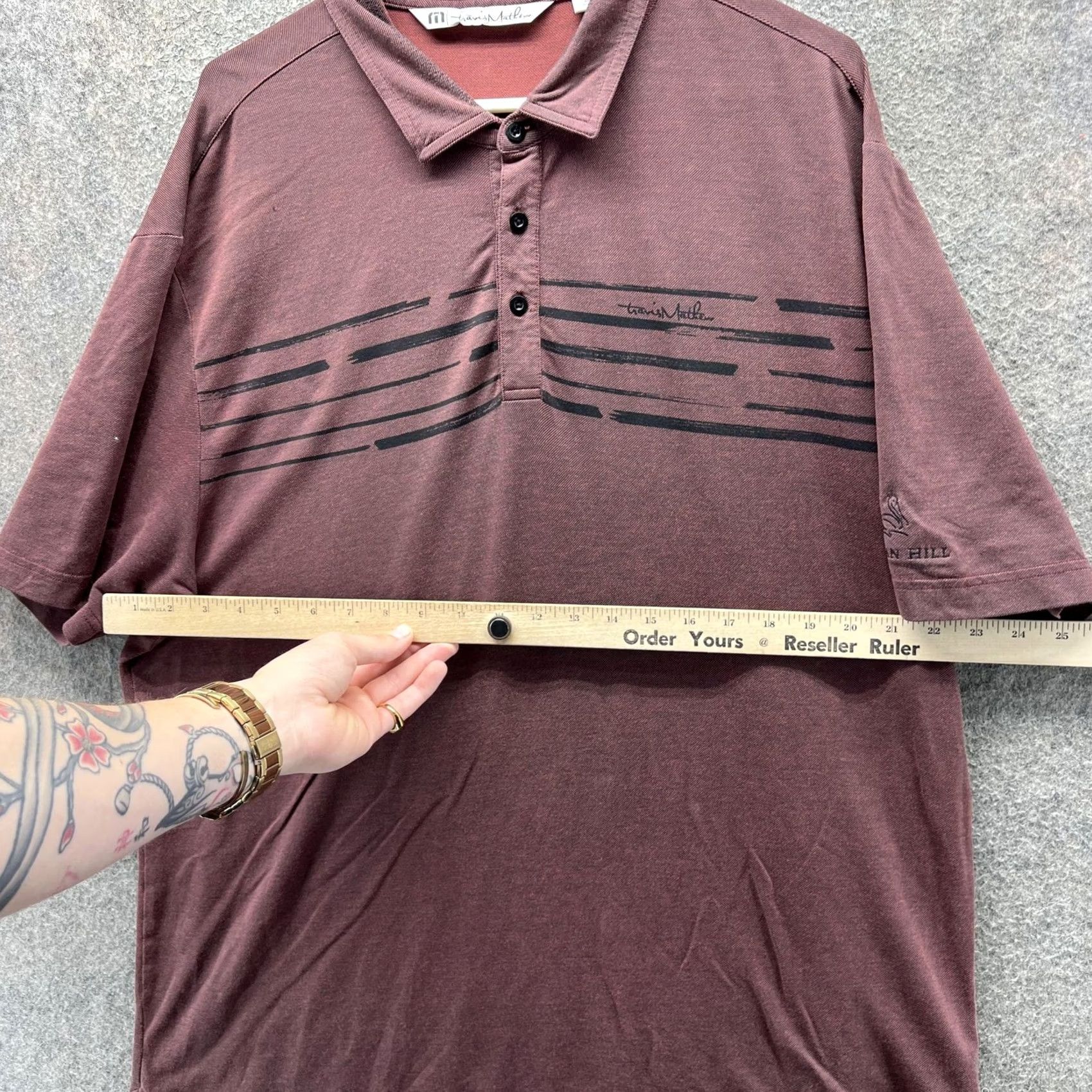 TravisMathew Travis Mathew Polo Shirt Mens XL Red Stripe Pelican Hill Golf Stretch Top Casual Size US XL / EU 56 / 4 - 6 Thumbnail