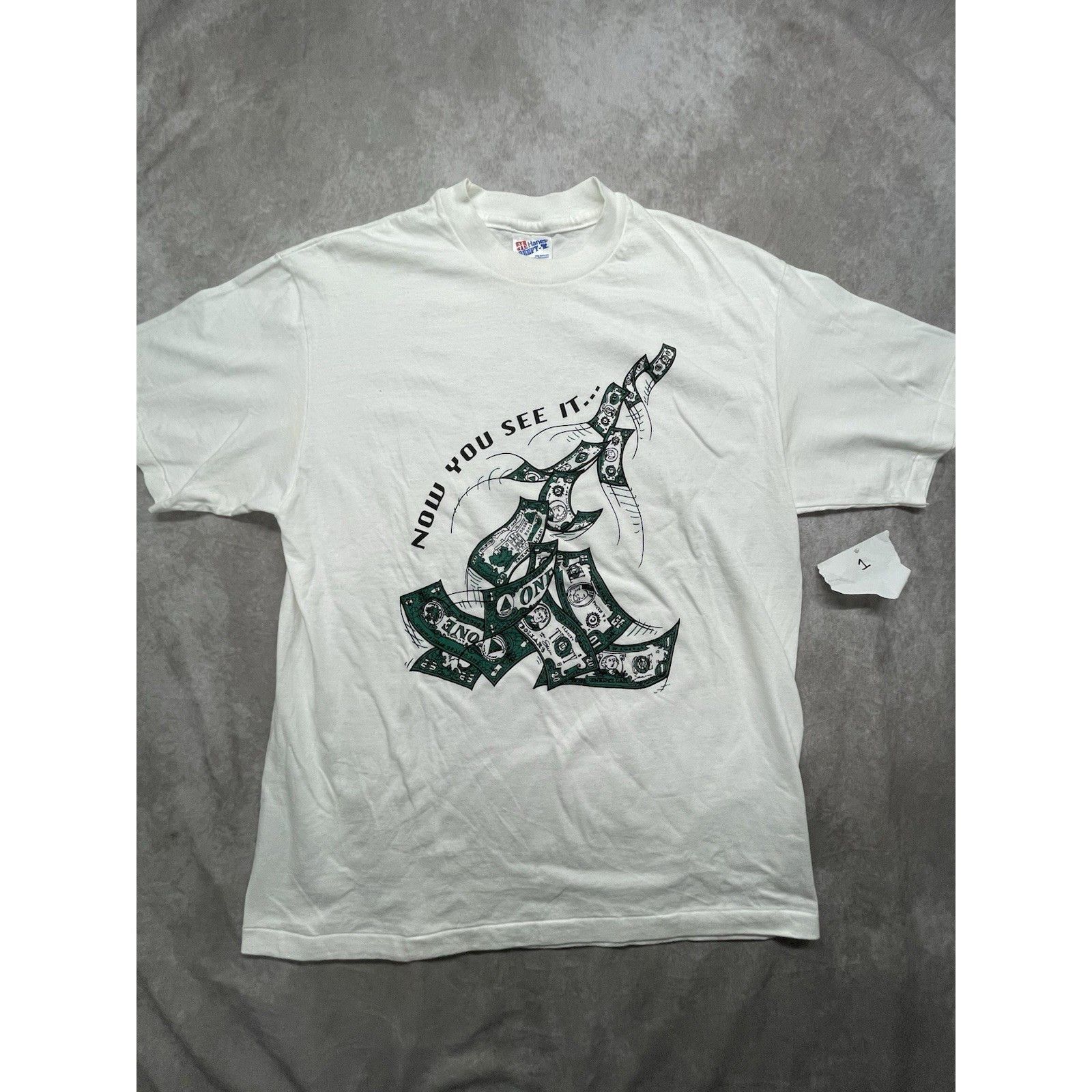 Hanes Vtg 90s US Gov Money Trash Can T-Shirt L Hanes Beefy-T Made Size US L / EU 52-54 / 3 - 2 Thumbnail