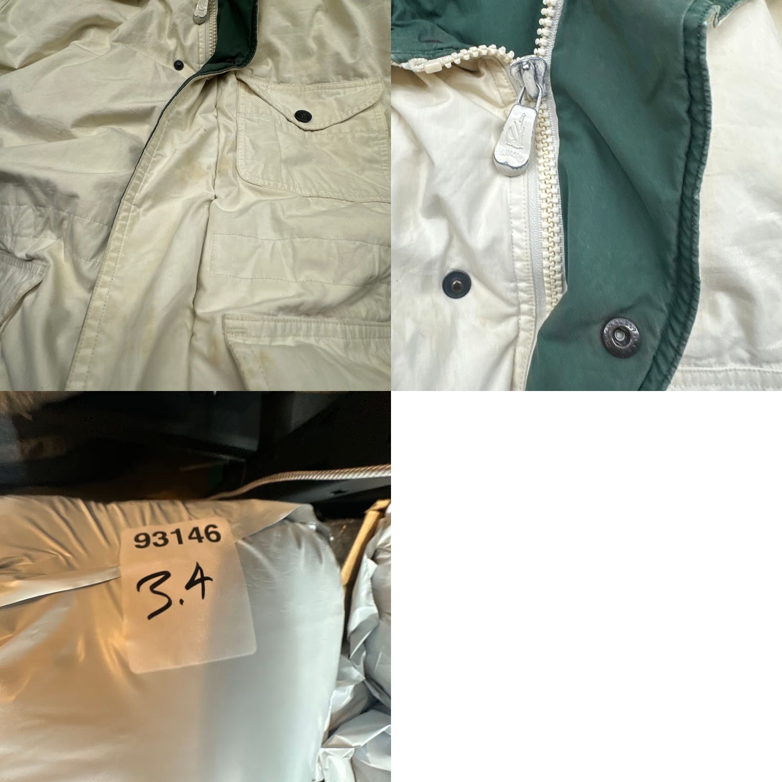 Nautica VINTAGE Nautica Duck Down Puffer Parka Jacket Large White Green STAINED Mens Size US L / EU 52-54 / 3 - 10 Thumbnail