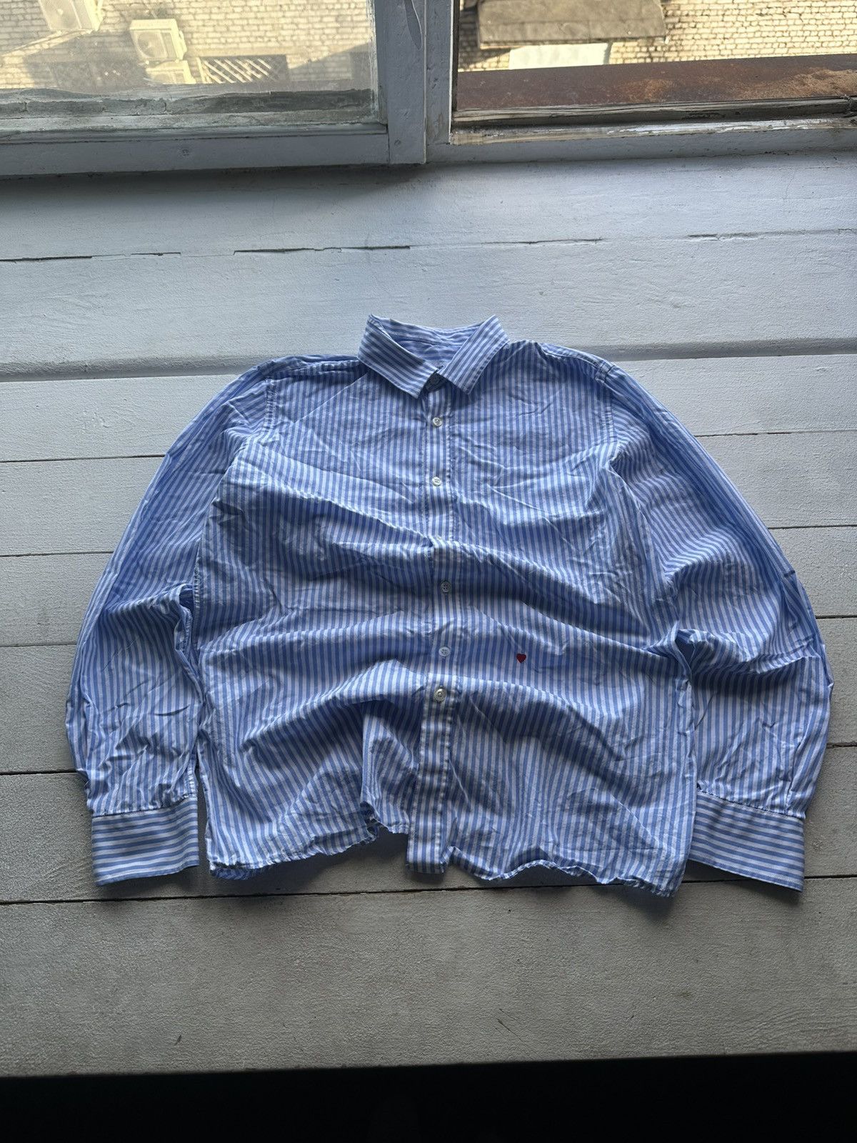 Moschino 🚨MOSCHINO Vintage WITH LOGO STRIPED Button Up Shirt HEART Size US M / EU 48-50 / 2 - 1 Thumbnail