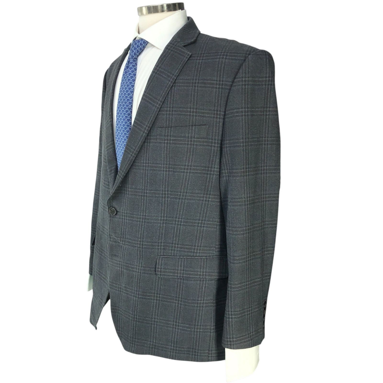 Lauren Ralph Lauren Ralph Lauren LRL 46R Sport Coat Jacket Silk Wool Windowpane Size 46R - 6 Thumbnail