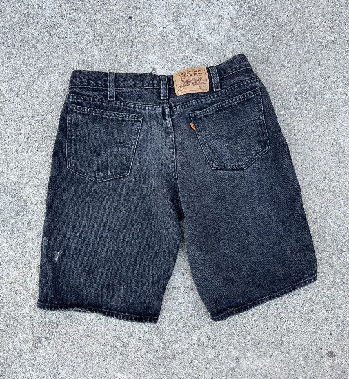 Levi's × Vintage Vintage Orange Tab Levi’s 550 Black Jean Shorts Denim Jorts Size US 29 - 2 Thumbnail