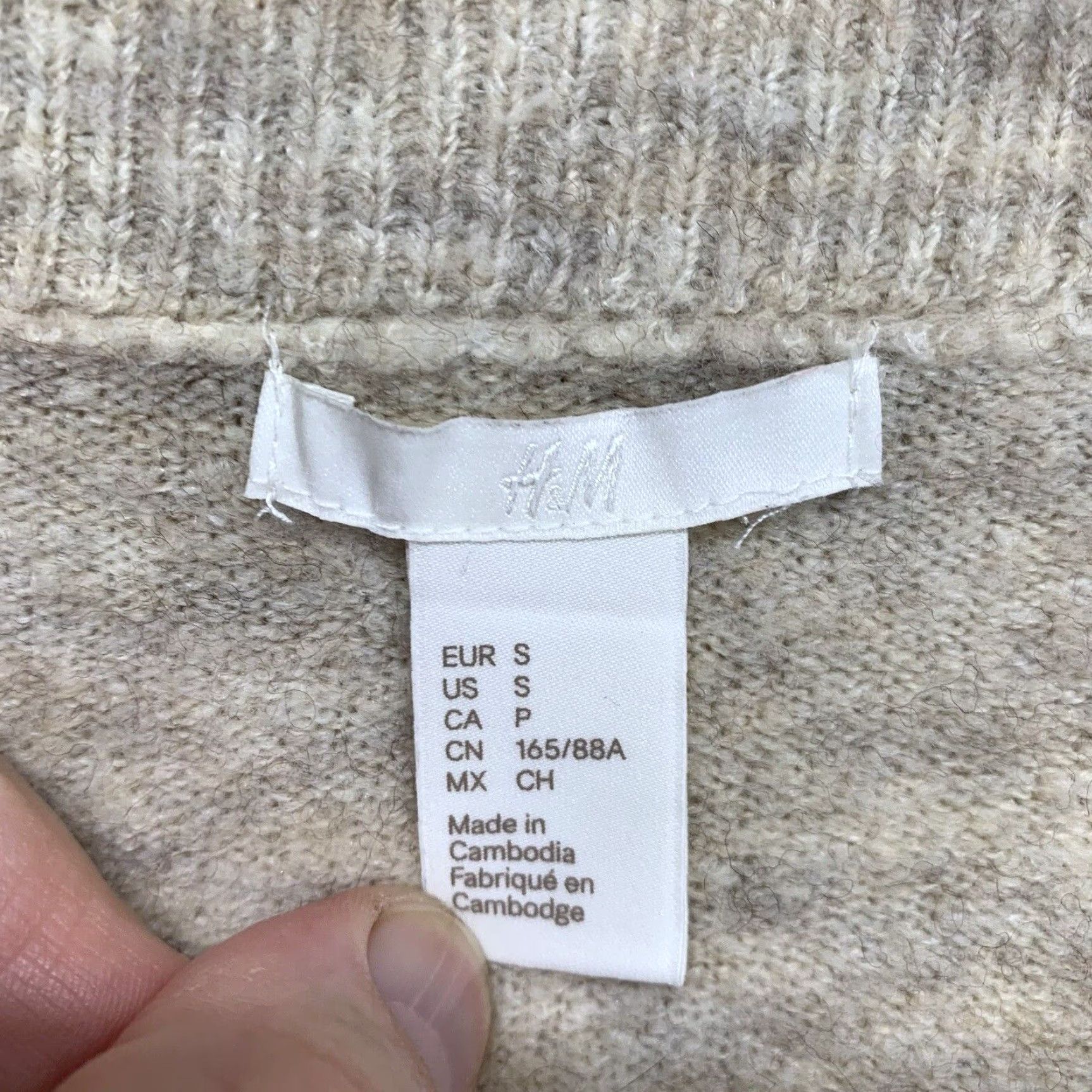 H&M H&M Wool Blend Cowl Neck Sweater Womens Size Small Long Sleeve Beige Pullover small Womens Boho City Classic 90s? Size S / US 4 / IT 40 - 4 Thumbnail