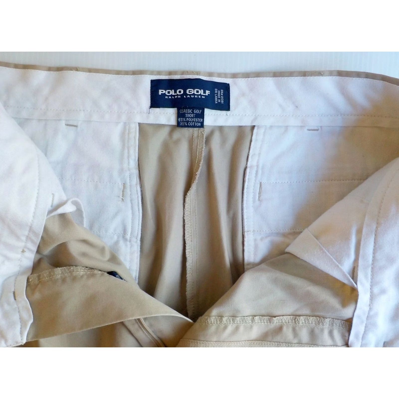Ralph Lauren POLO Golf Ralph Lauren Shorts Beige Pleated Front 34"W Inseam 7.5" Regular Mens Size US S / EU 44-46 / 1 - 2 Thumbnail