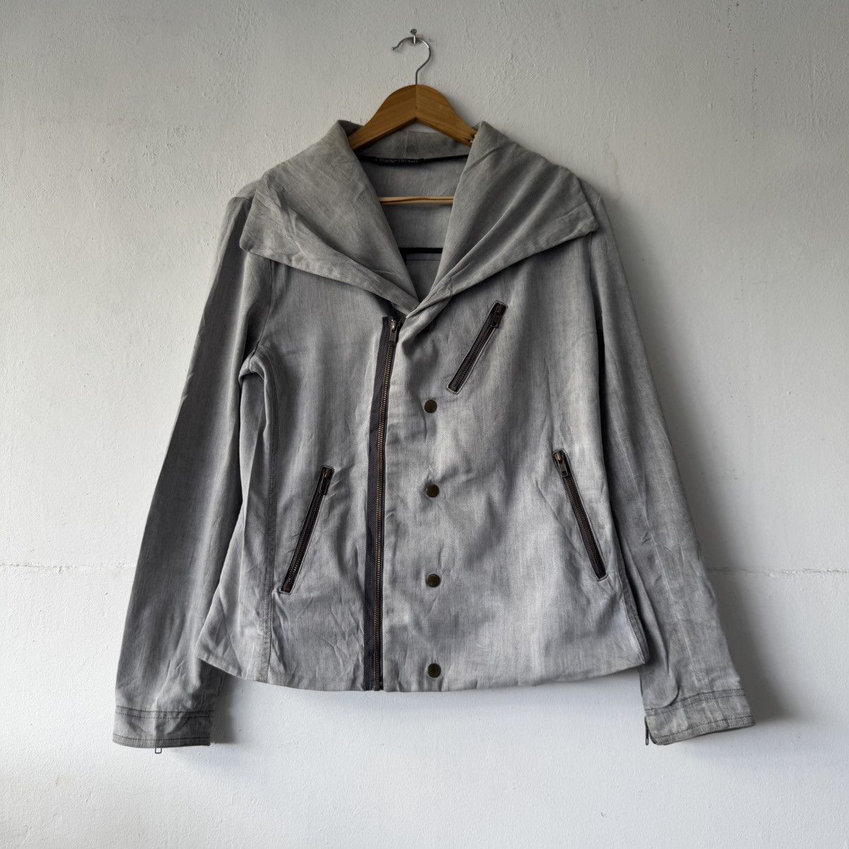 Le Grande Bleu (L.G.B.) 2000s japanese asymmetrical Bono Ifsix rick biker jacket Size US M / EU 48-50 / 2 - 3 Thumbnail
