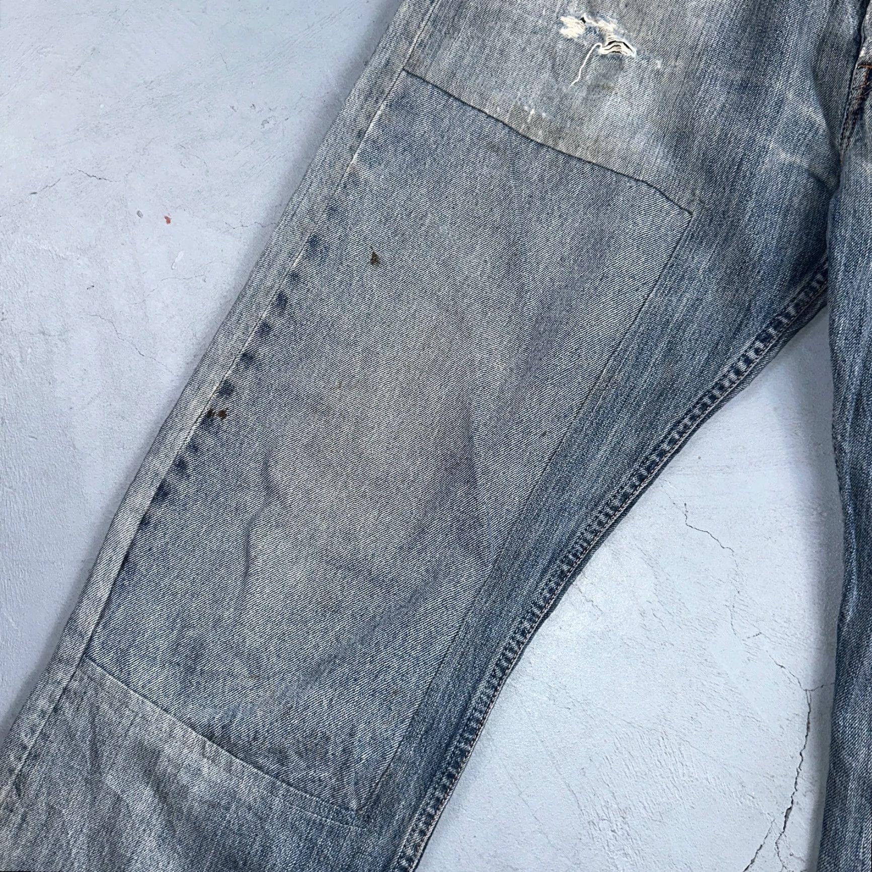 Levi's VINTAGE Levi's 501 Jeans Blue Light Wash 38x34 Straight 90s Mens Denim Cotton Mid Rise 38 Regular Inseam 34 Size US 38 / EU 54 - 5 Thumbnail