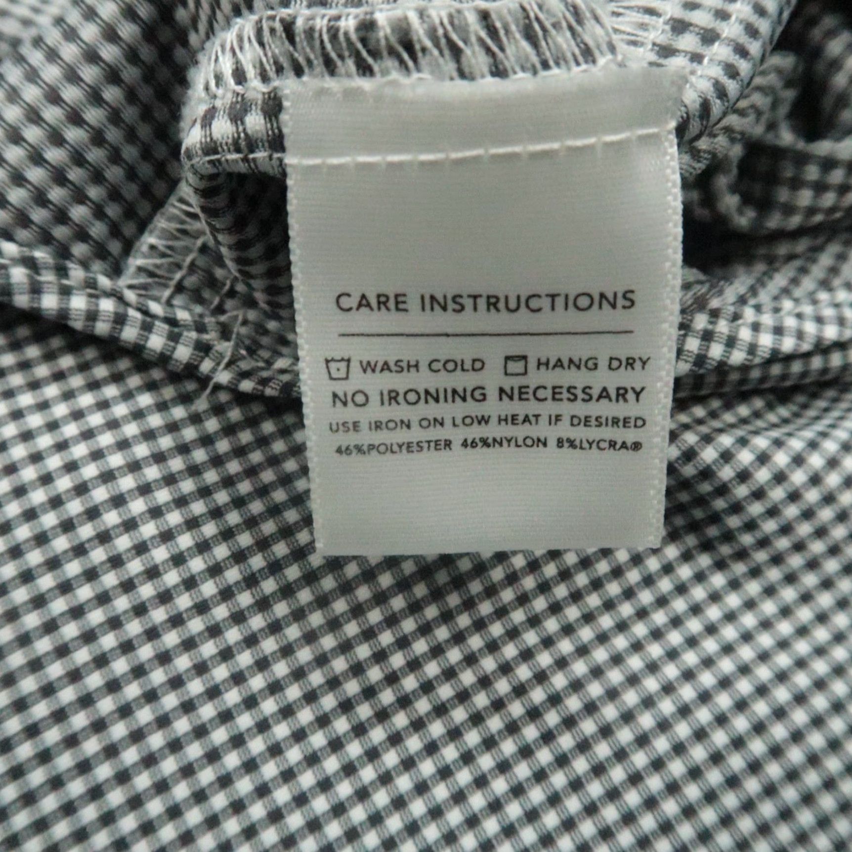 Mizzen+Main Mizzen+Main Shirt Mens 2XL XXL Slim Button-Up Long Sleeve Black White Gingham Trim Fit Check Pattern Wu? Size US XXL / EU 58 / 5 - 4 Thumbnail