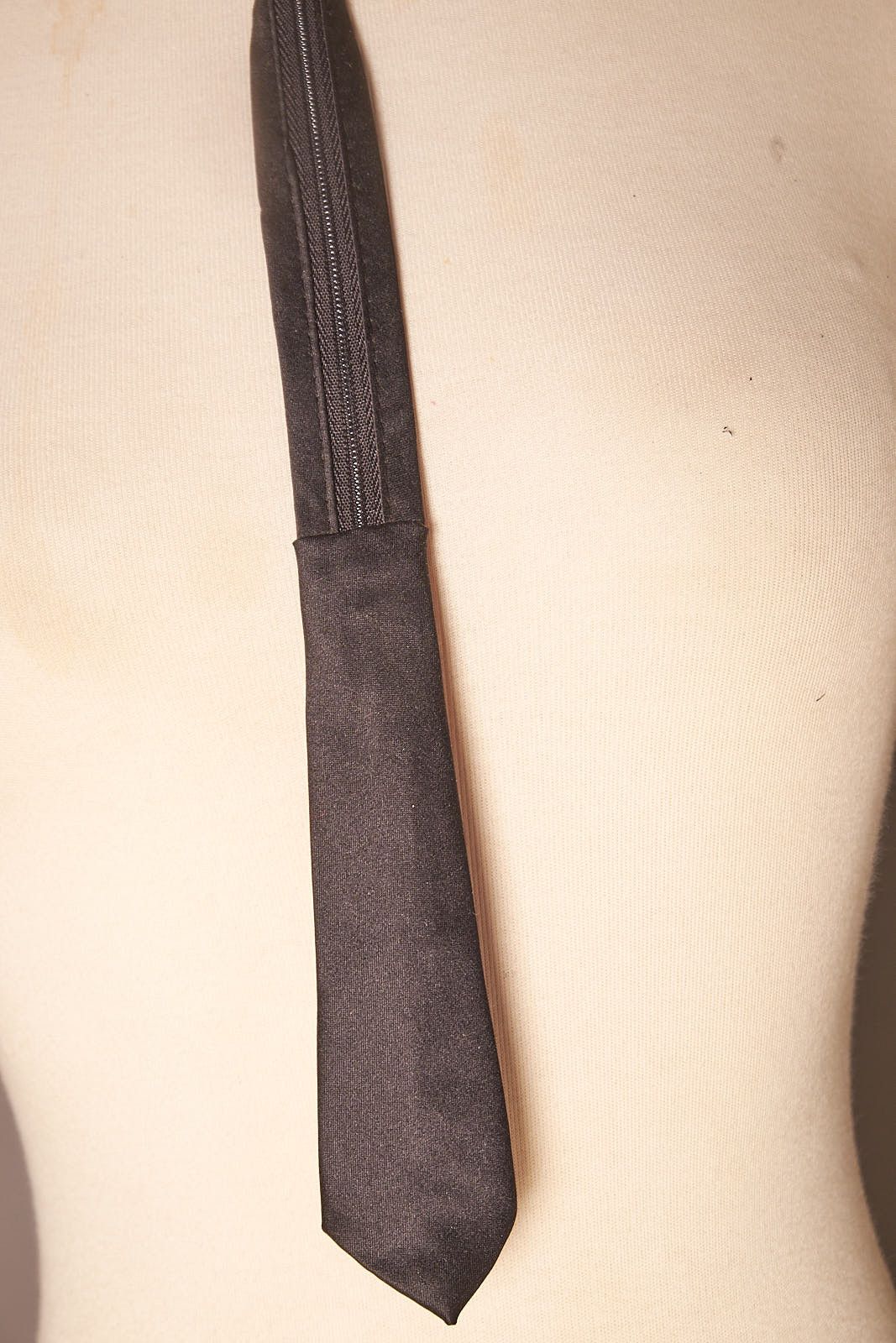 Vintage Vintage Zip Up Black Tie Size ONE SIZE - 2 Thumbnail