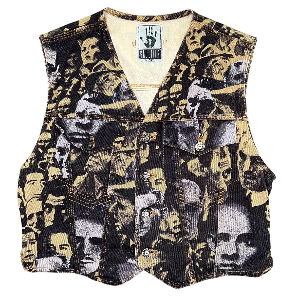 Jean Paul Gaultier Jean Paul GAULTIER 1992AW Face Printed Vest & Pants Set-up Size US 44 / EU 60 - 2 Thumbnail