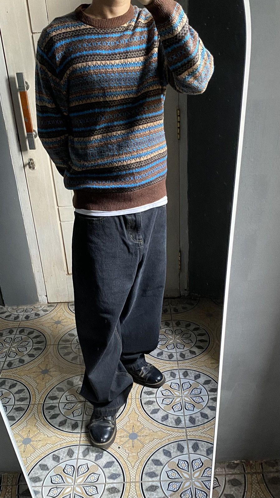 GU Vintage 90's GU Japan Fair Isle Knit Winter Streetwear. Size US M / EU 48-50 / 2 - 11 Thumbnail