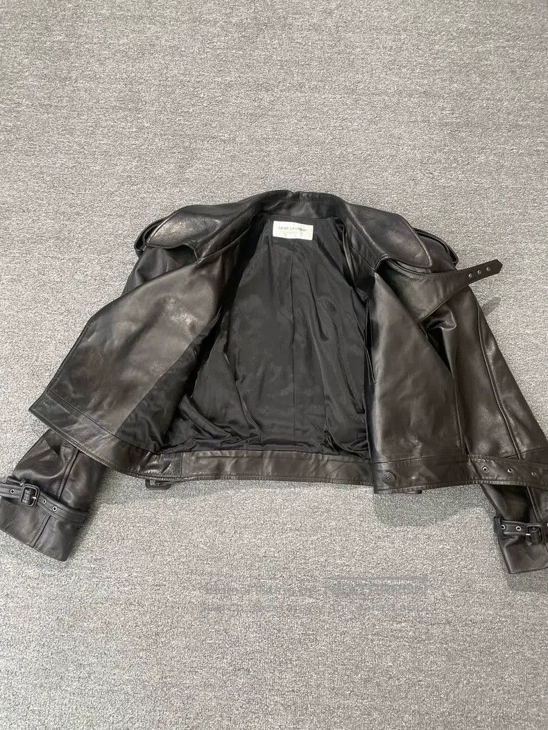 Saint Laurent Paris Saint Laurent Paris Black Sheepskin Wide Shoulder Leather Size XS / US 0-2 / IT 36-38 - 3 Thumbnail