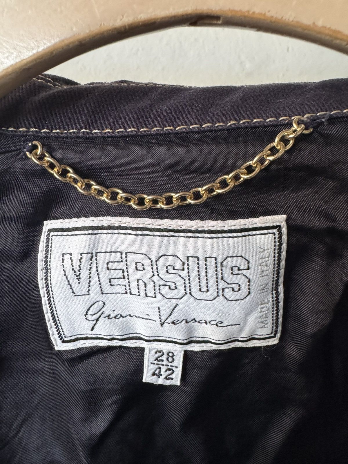 Versus Versace S/S 1992 Versus Gianni Versace Archive Crop Denim Jacket Size XS / US 0-2 / IT 36-38 - 19 Thumbnail