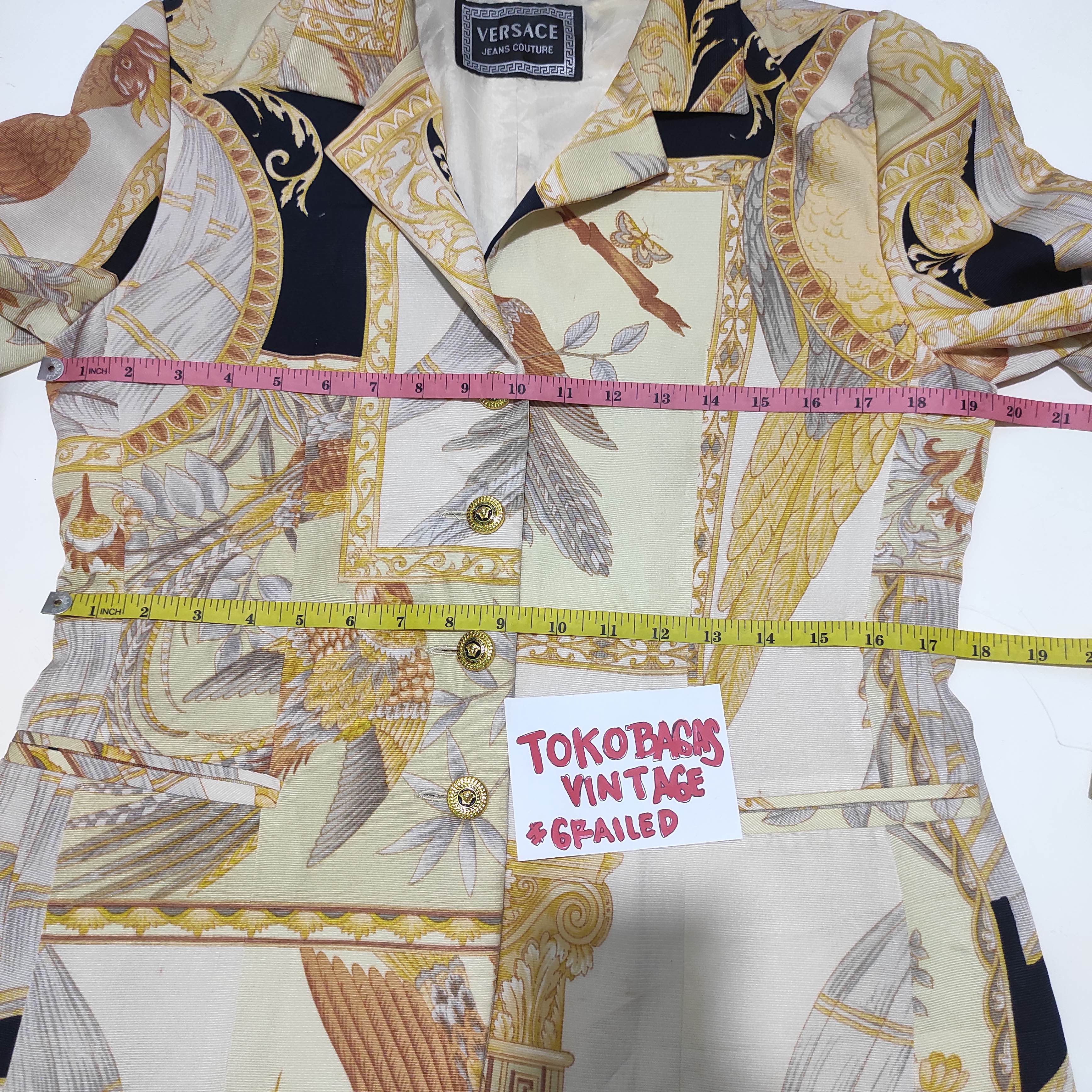 Versace Versace Jeans Couture Baroque print Blazer Jacket Size M / US 6-8 / IT 42-44 - 19 Thumbnail