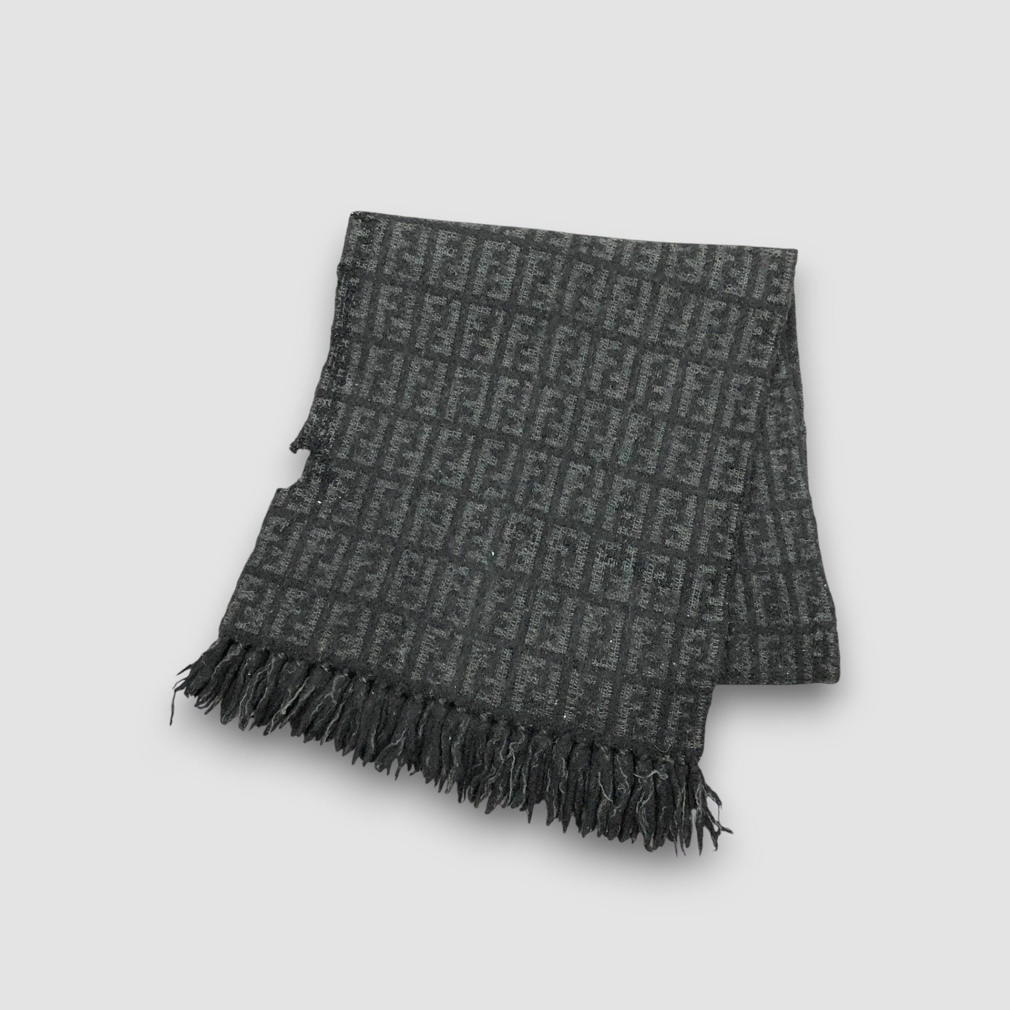 Fendi Vintage Fendi Scarf Muffler Fendi Roma Monogram Wool Scarves Size ONE SIZE - 3 Thumbnail