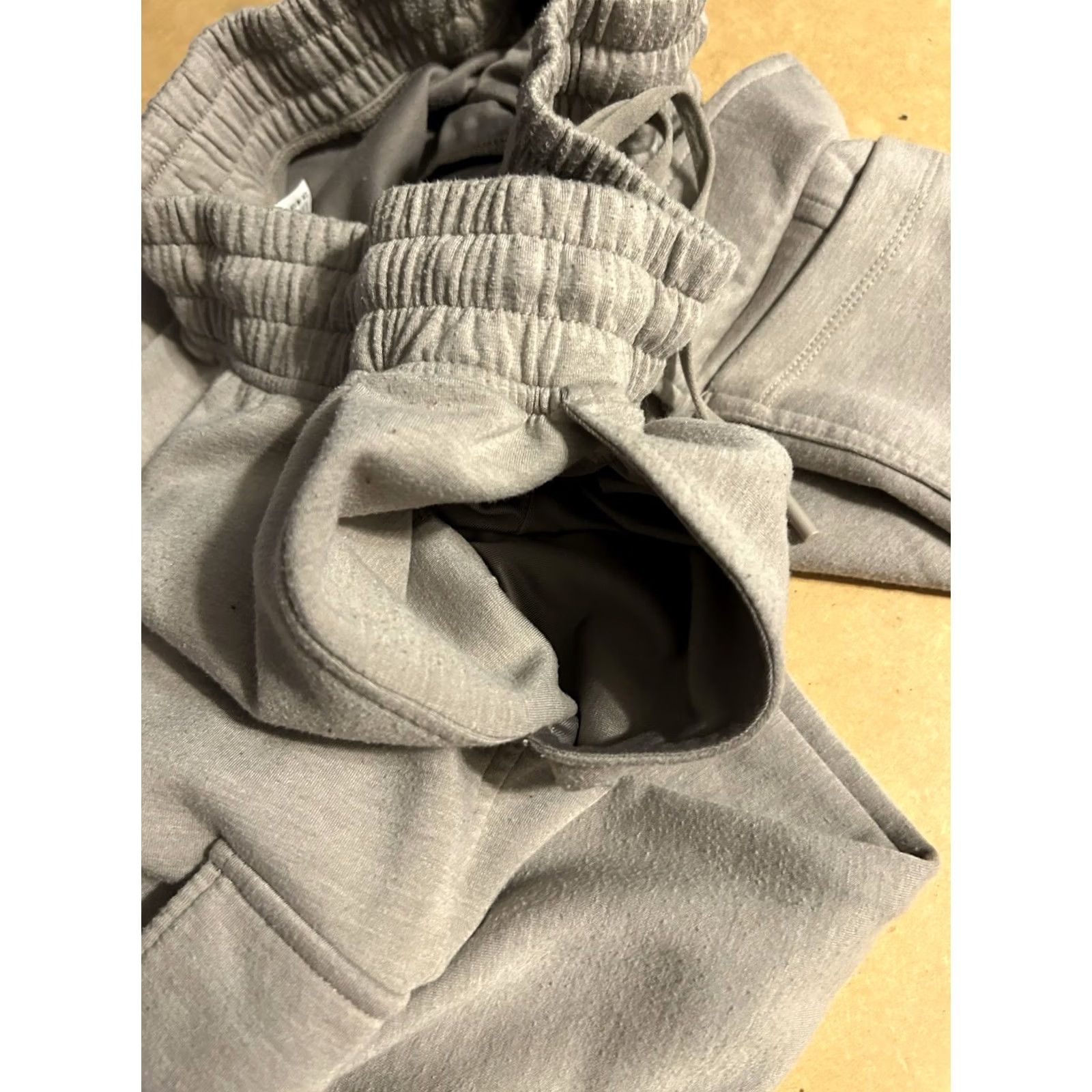 Vintage Yogalicious Jogger Pants Women Medium Tan Elastic Waist Cargo Pockets Knit 26 Inseam Size 32" / US 10 / IT 46 - 7 Thumbnail