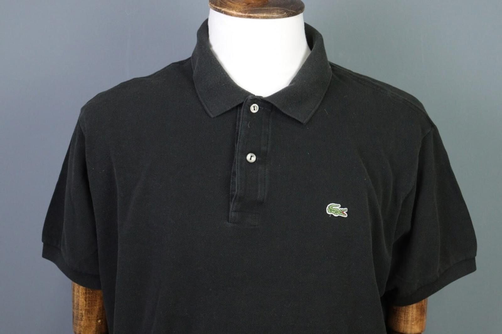 Lacoste Lacoste Black Vintage Short Sleeve Polo Shirt Size 8 / 3XL Size US XXL / EU 58 / 5 - 2 Thumbnail
