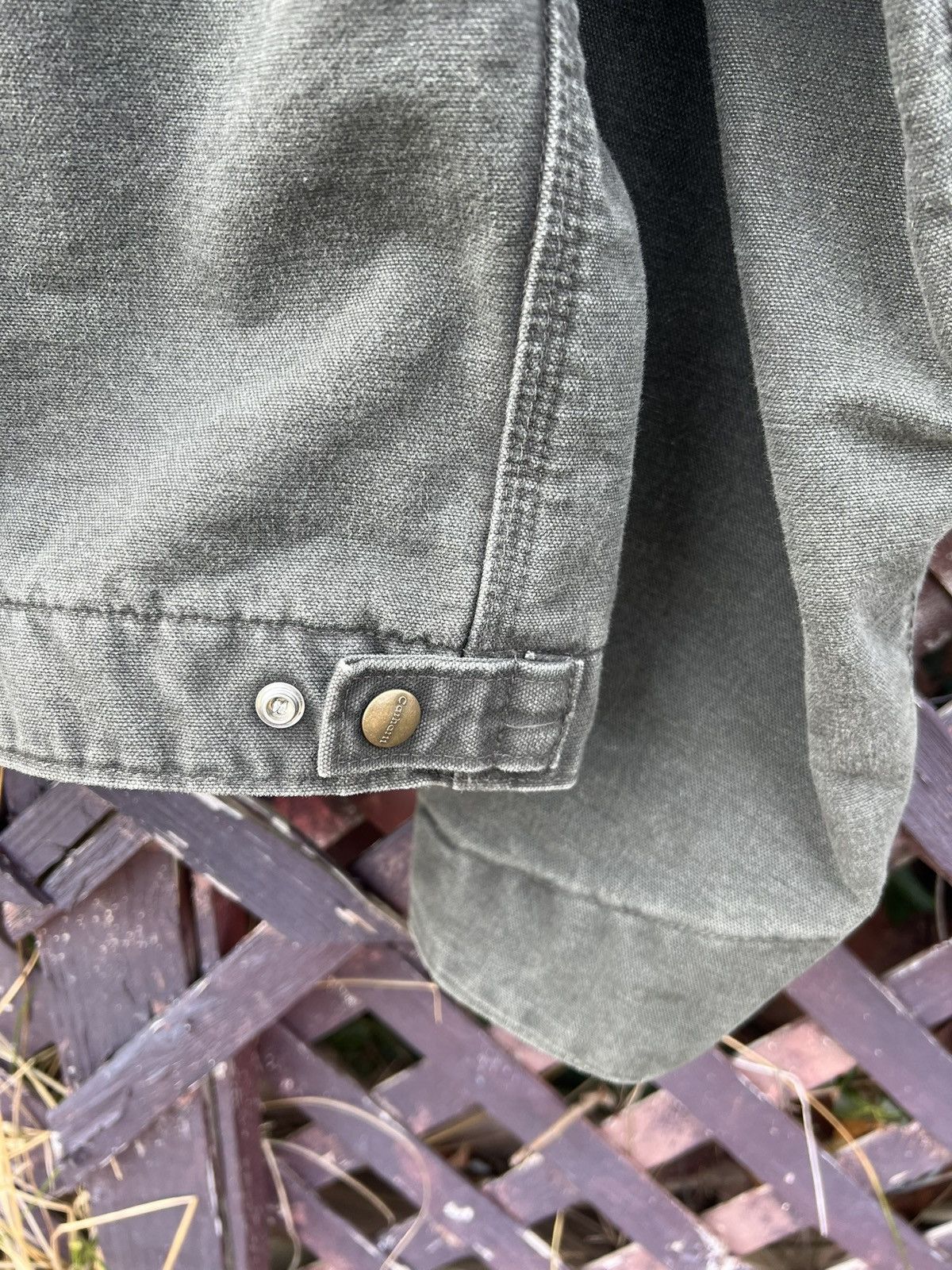 Carhartt Vintage Carhartt Detroit Jacket J97 MOS Flannel Lined Large Size US L / EU 52-54 / 3 - 4 Thumbnail