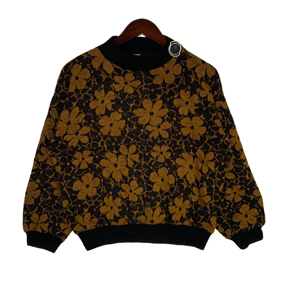 Designer Knit wear Italians Design made in italy Floral sweater Size M / US 6-8 / IT 42-44 - 1 Thumbnail
