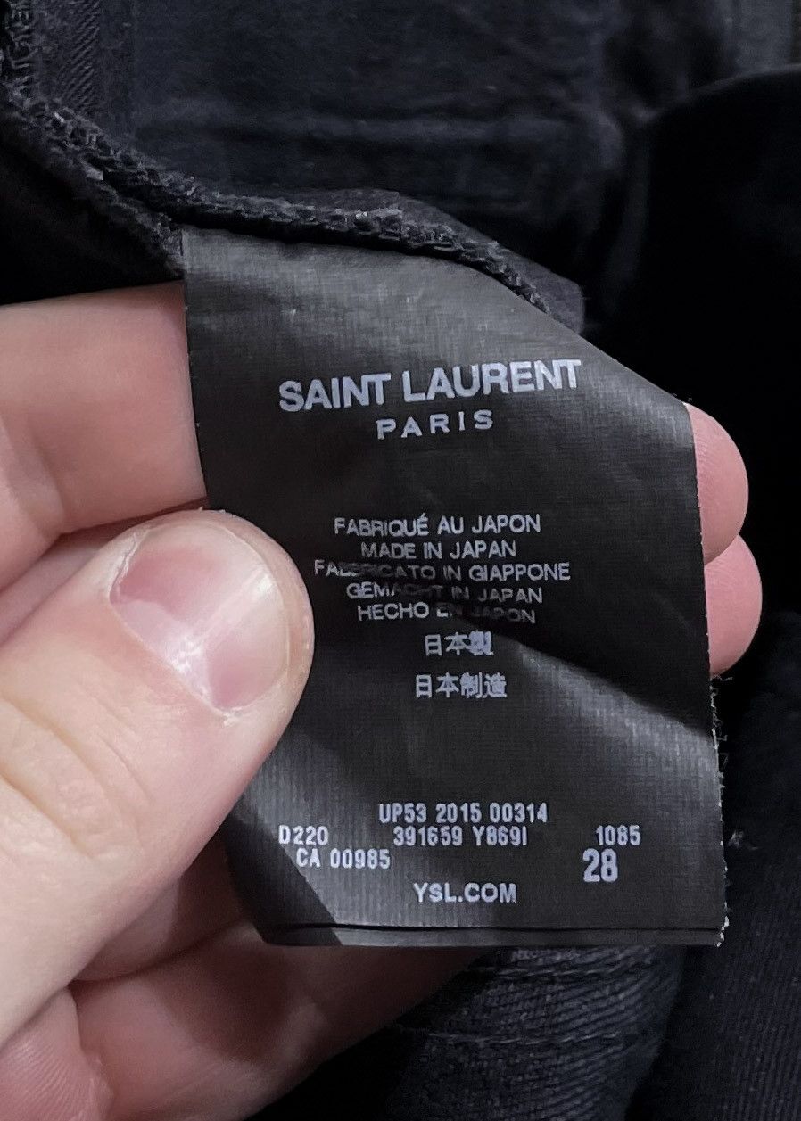 Saint Laurent Paris Saint Laurent D02 Black Destroyed Skinny Jeans Size US 28 / EU 44 - 8 Thumbnail