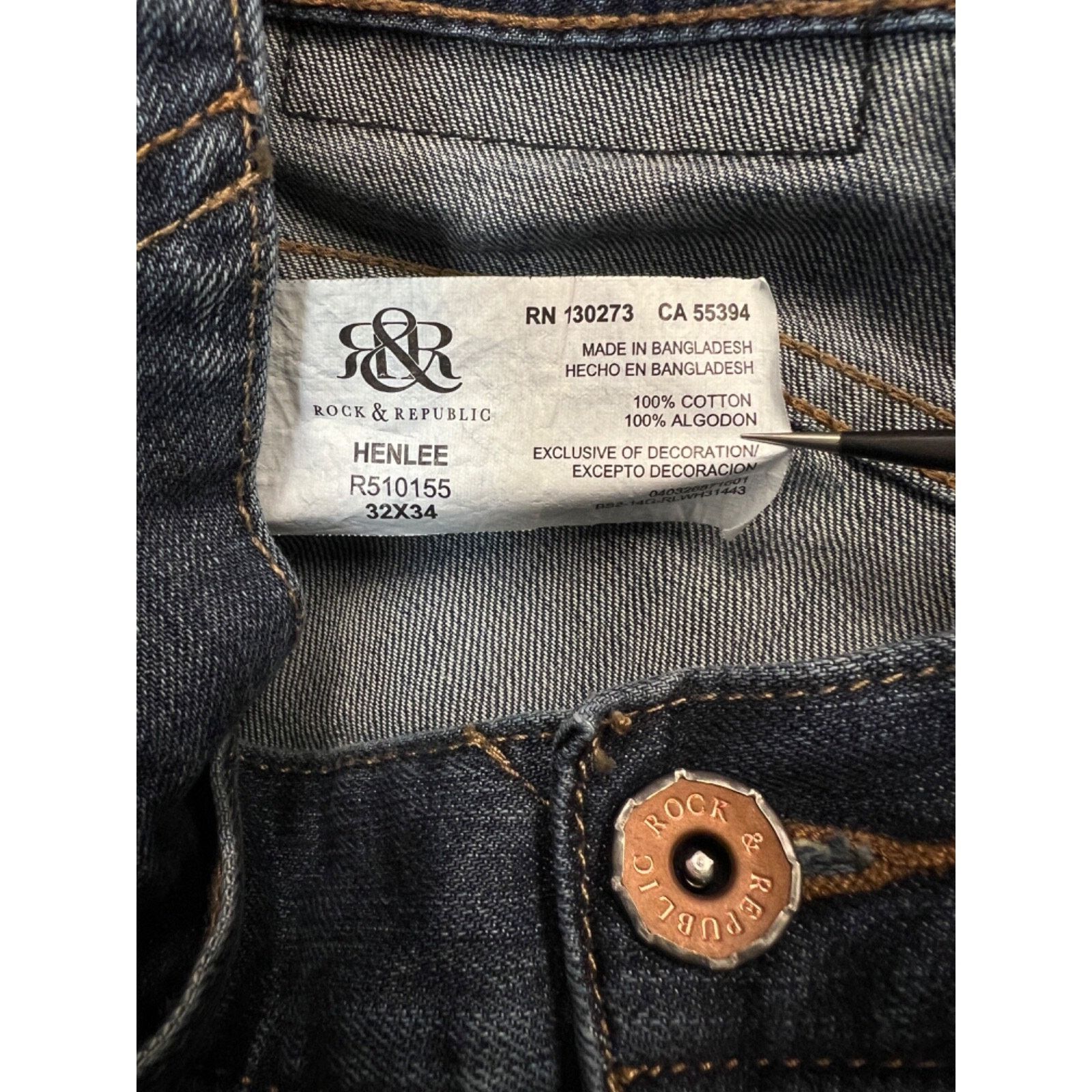 Rock & Republic Rock & Republic 32/34 men’s blue denim jeans pants vintage Size US 32 / EU 48 - 8 Thumbnail