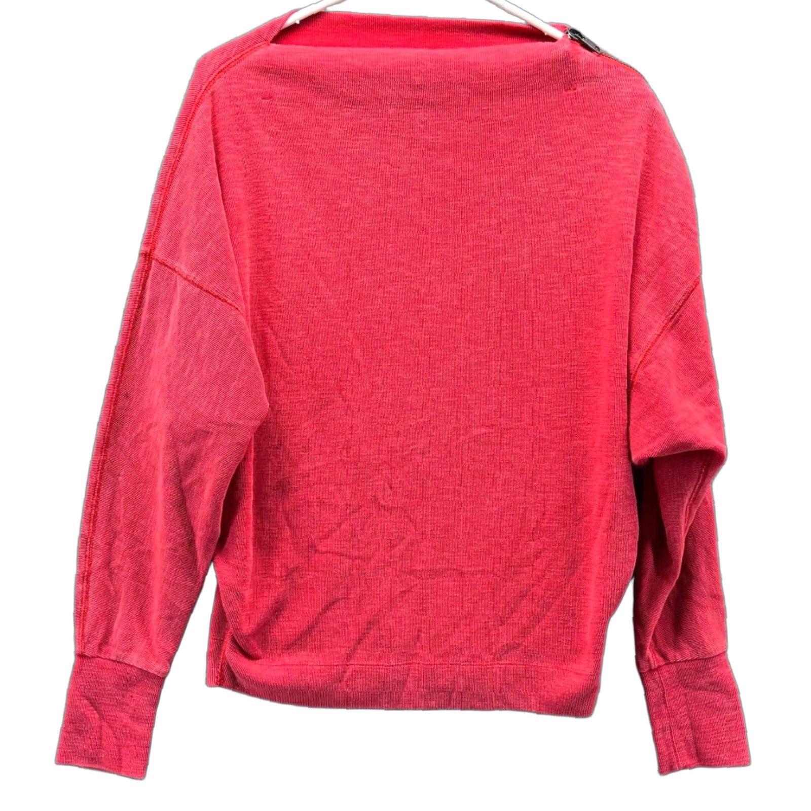 Free People Free People Sweater Womens Small Pink Fleece Pullover Coral Zip We Are Free Pullover Short Sleeve? Event? Size S / US 4 / IT 40 - 1 Thumbnail