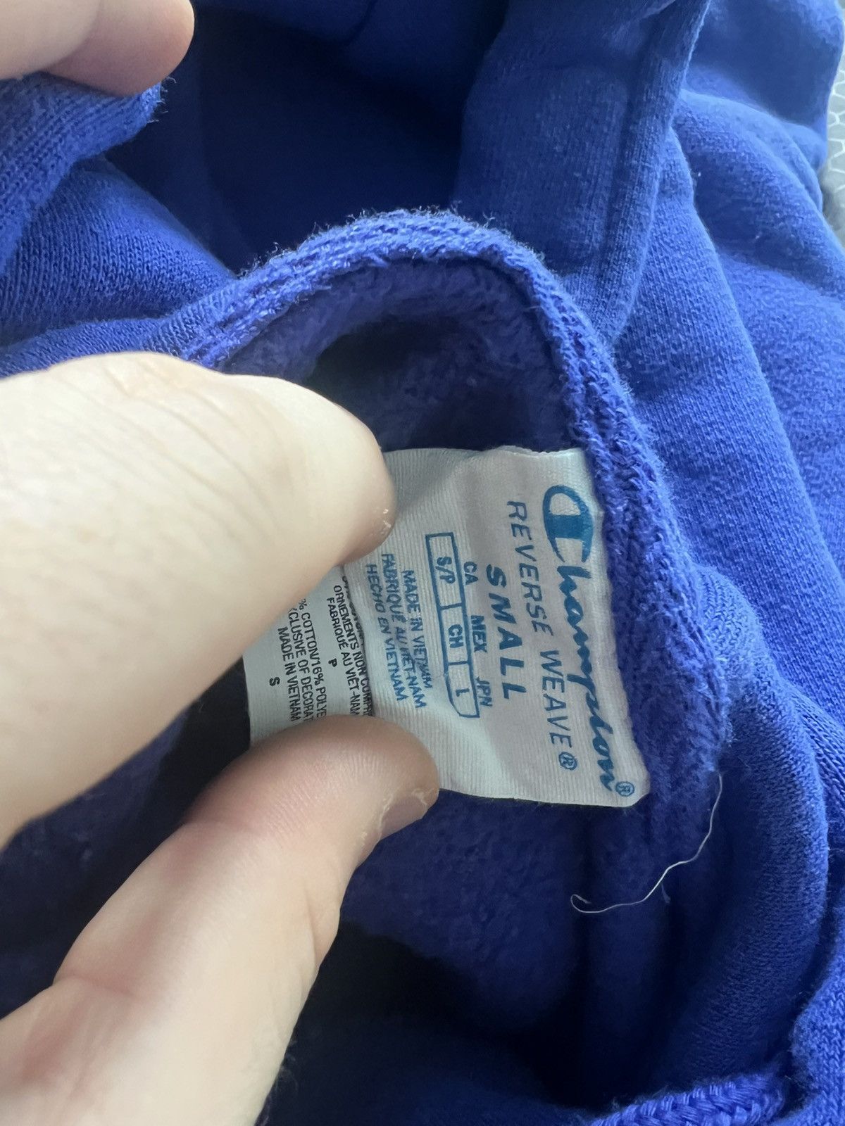 Champion Champion Indigo Hoodie (Large fitting Men’s S) Size US S / EU 44-46 / 1 - 6 Thumbnail