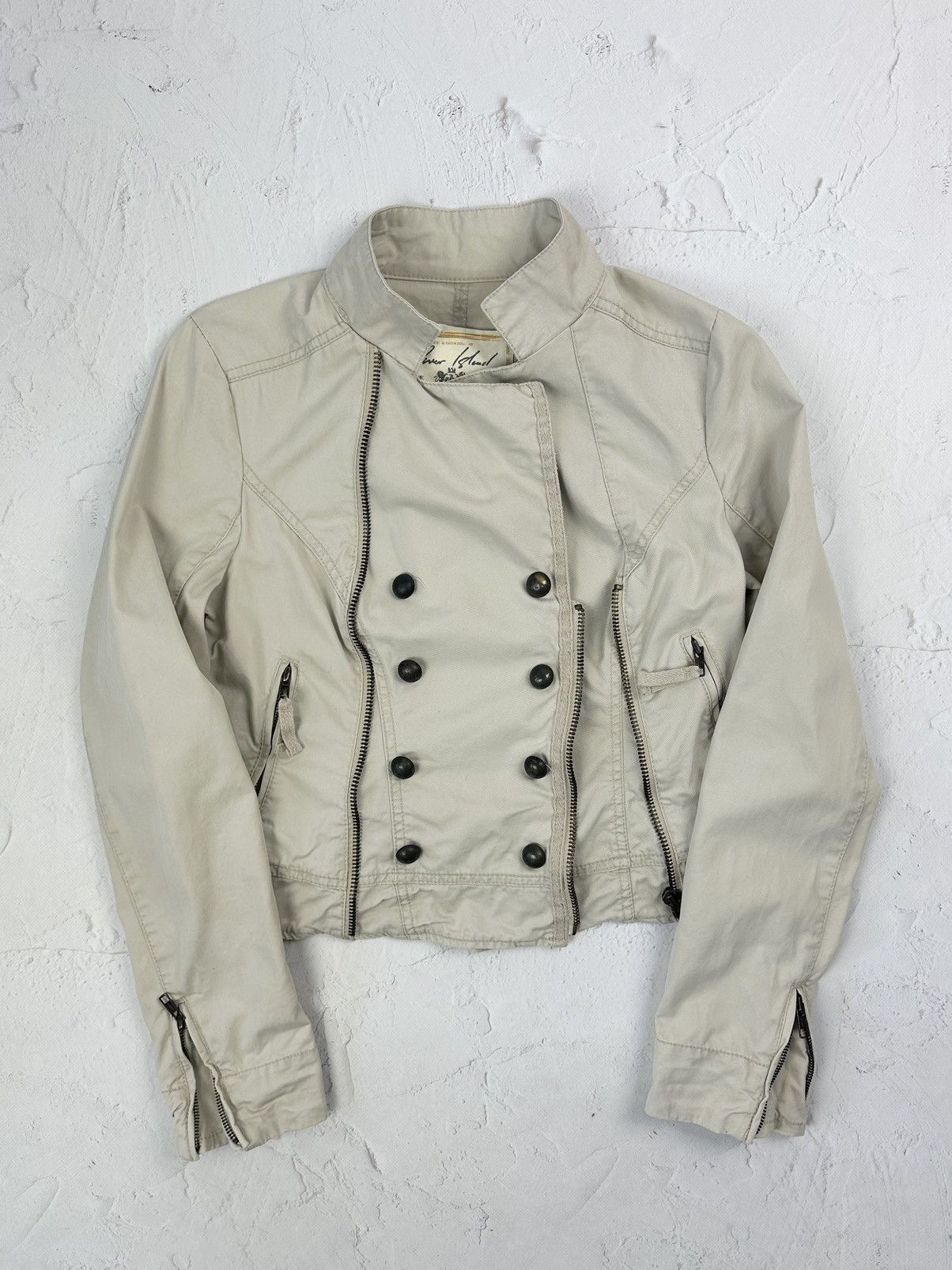 Vintage Y2K Vintage Zipper Crop Jacket Size M / US 6-8 / IT 42-44 - 1 Thumbnail