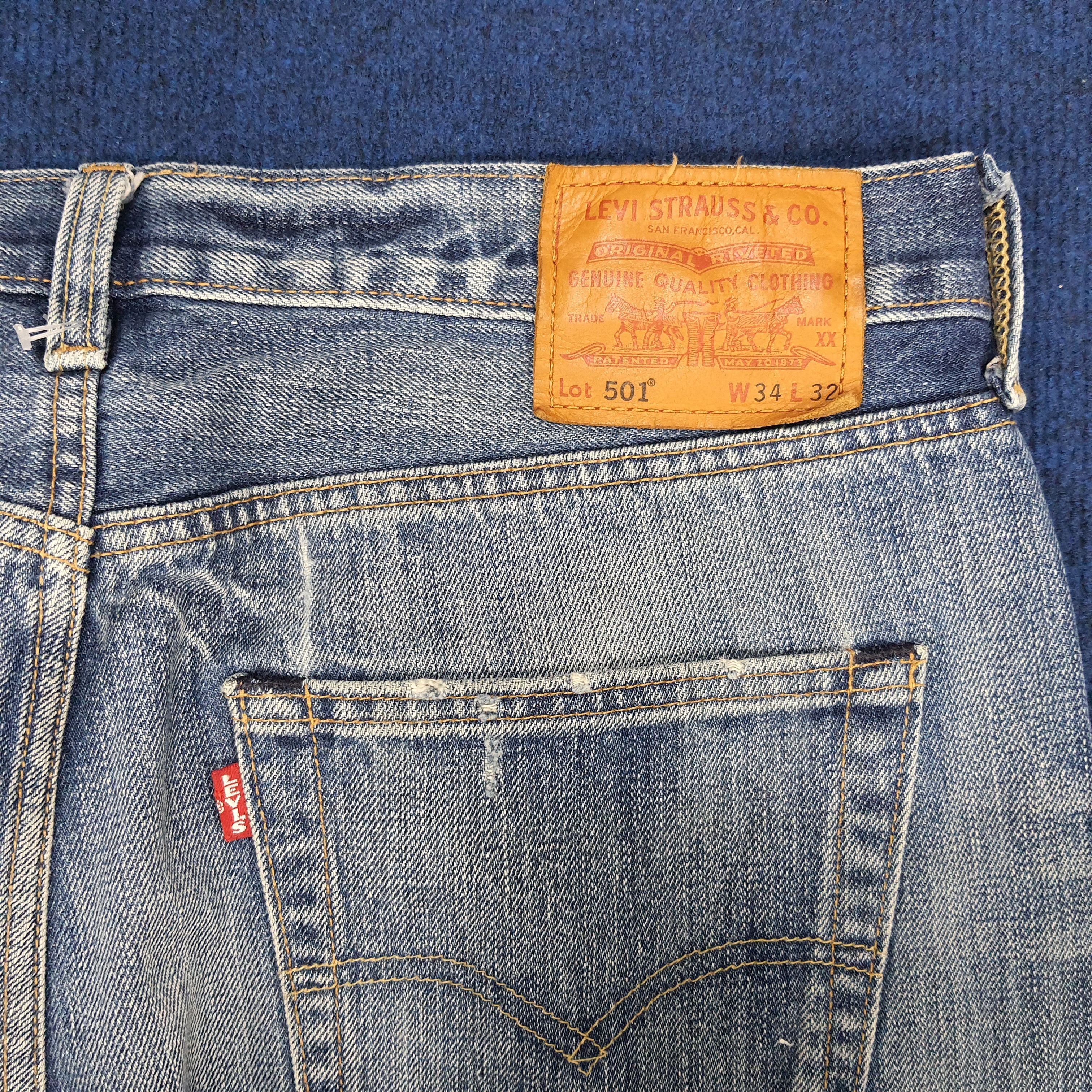 Levi's × Vintage Vintage Levis 501 Distressed Style Jeans Size US 34 / EU 50 - 5 Thumbnail