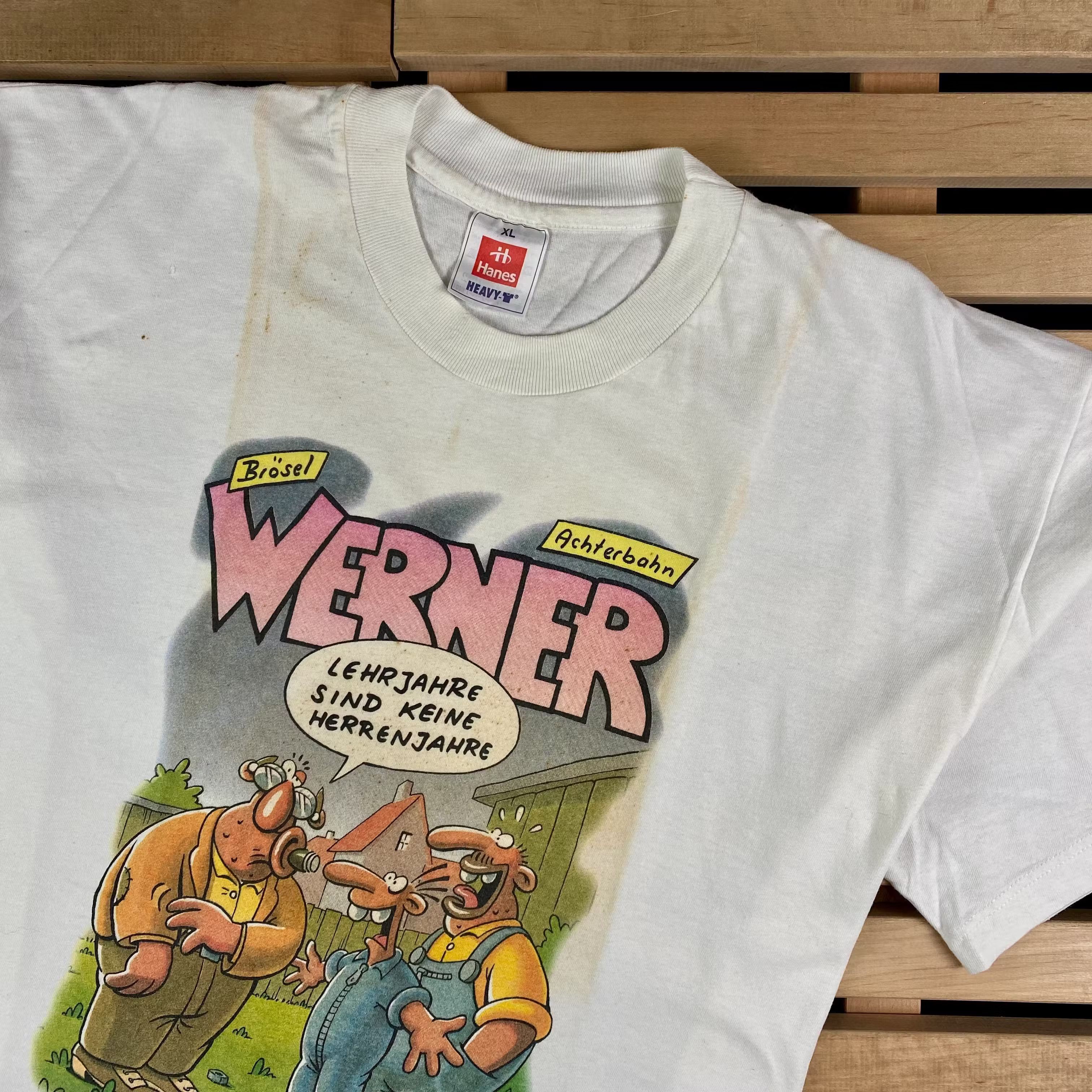 Vintage Mens Vintage T Shirt Werner Humor Size XL Size US XL / EU 56 / 4 - 2 Thumbnail