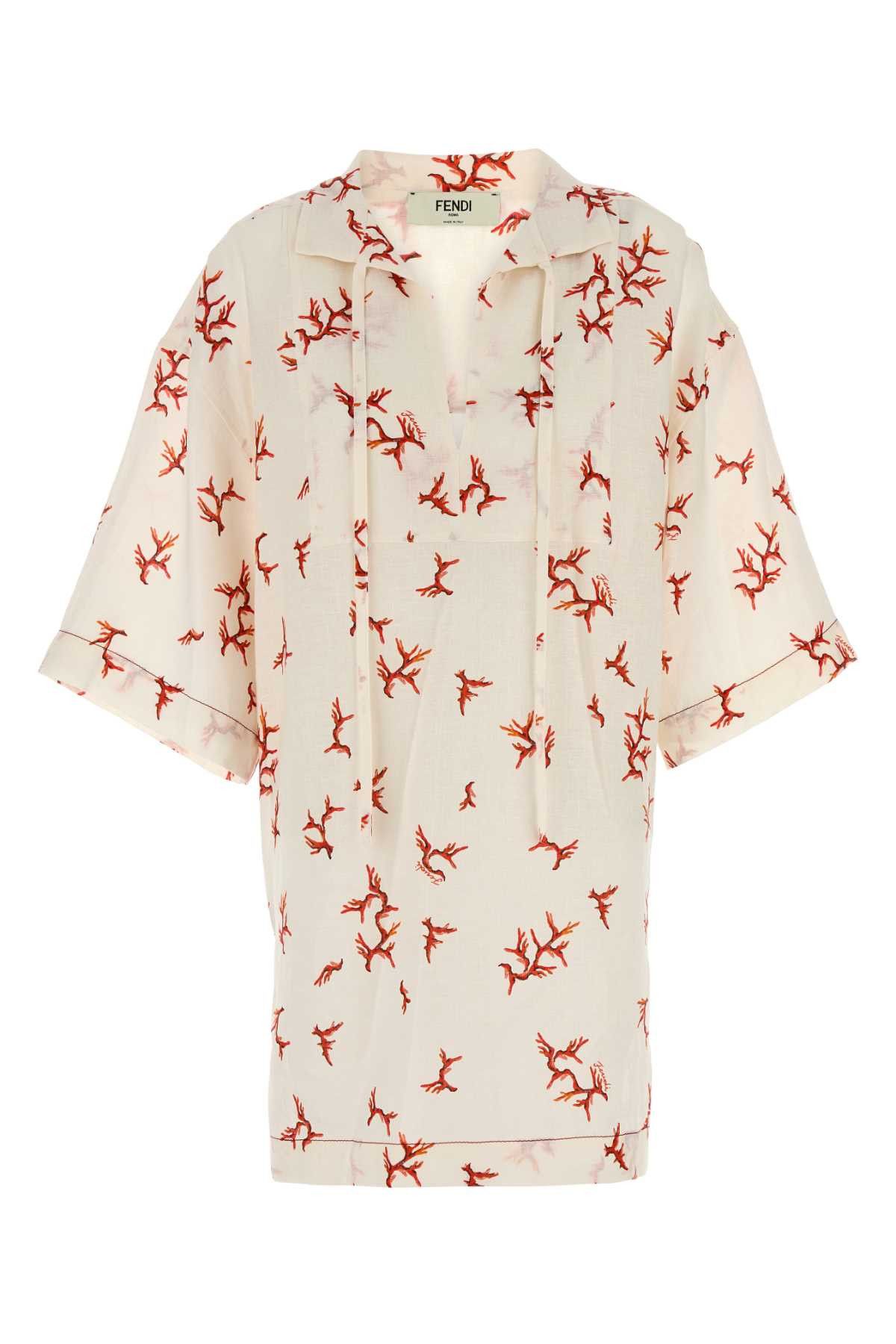 Fendi Printed Linen Kaftan Size ONE SIZE - 1 Thumbnail
