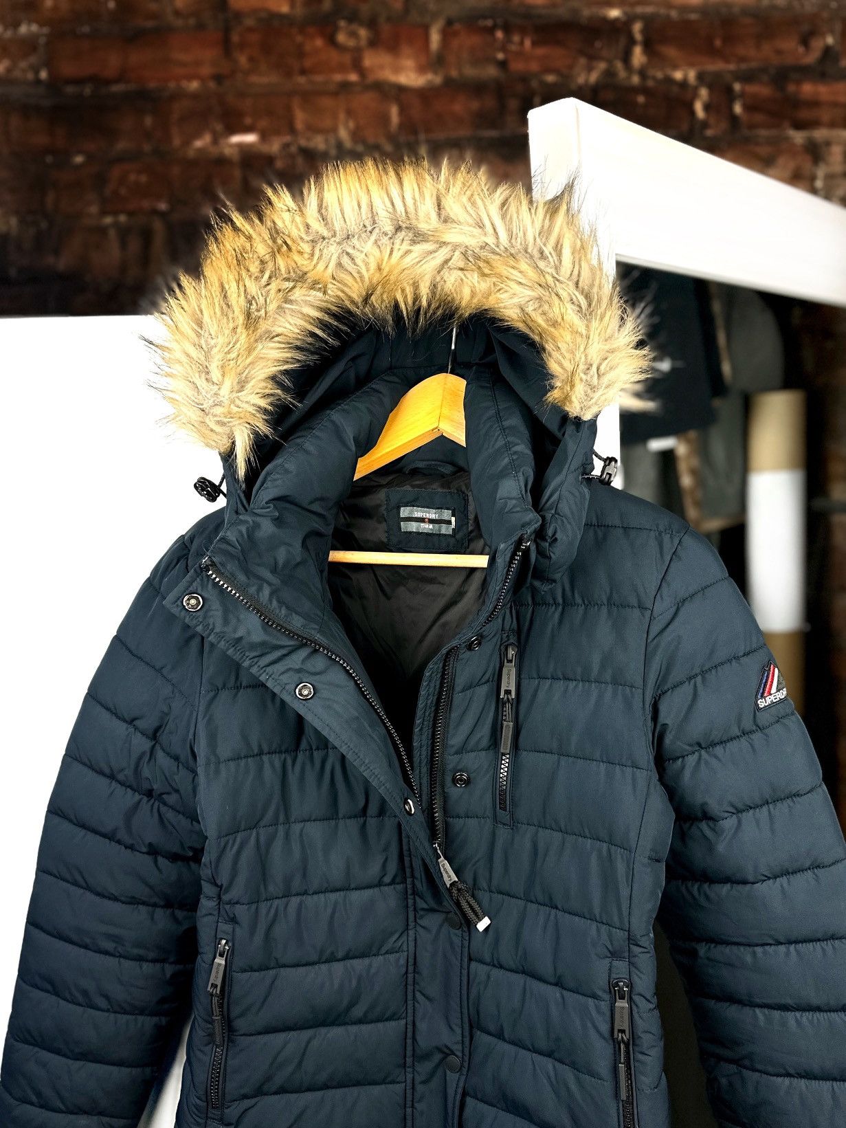 Superdry Superdry Fuji Jacket Women’s – Quilted Puffer, Faux Fur Hood Size M / US 6-8 / IT 42-44 - 3 Thumbnail