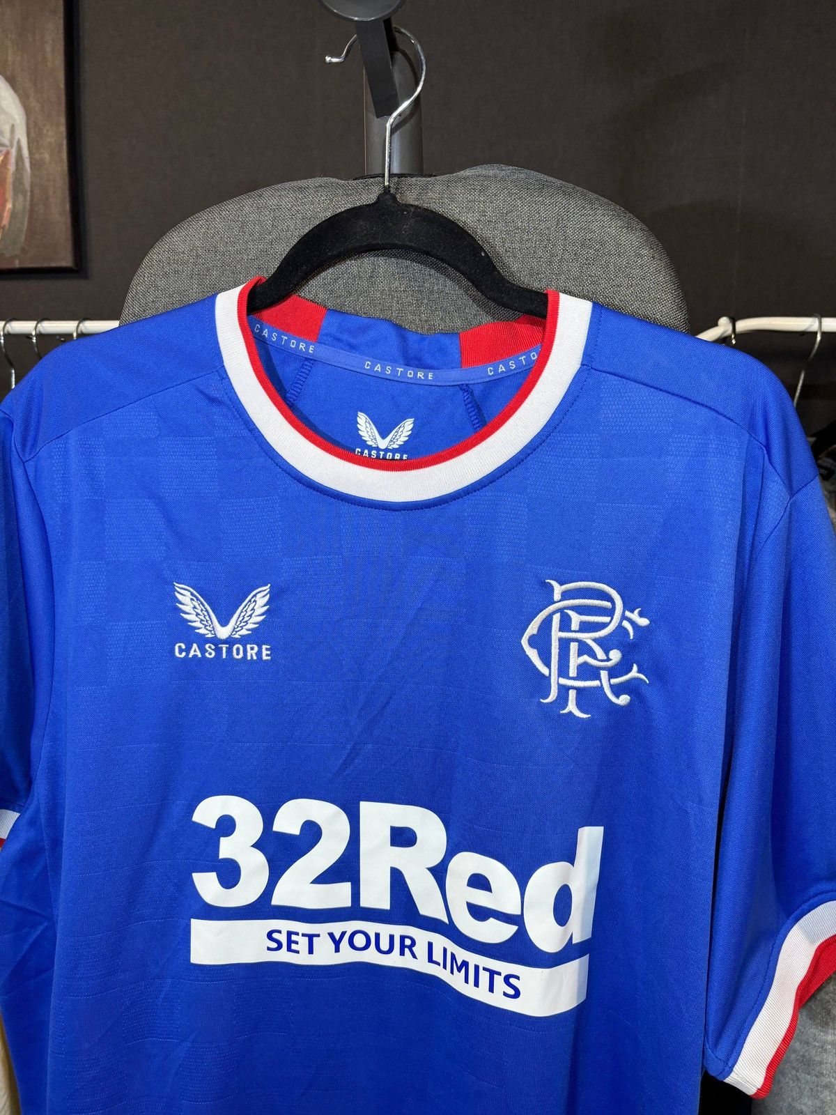 Castore Castore Rangers Home soccer jersey Size:XXL Size US XXL / EU 58 / 5 - 4 Thumbnail