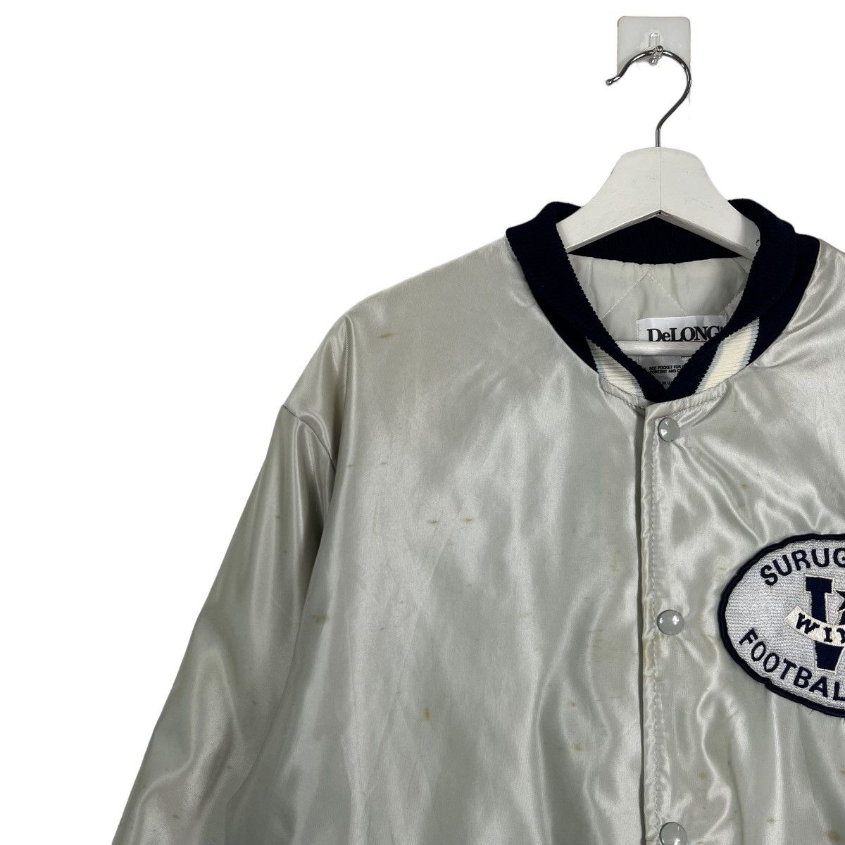 Delong × Vintage 🔥 VINTAGE DELONG SURUGA BAY 'WINDS' FT SATIN BOMBER JACKET Size US L / EU 52-54 / 3 - 8 Thumbnail