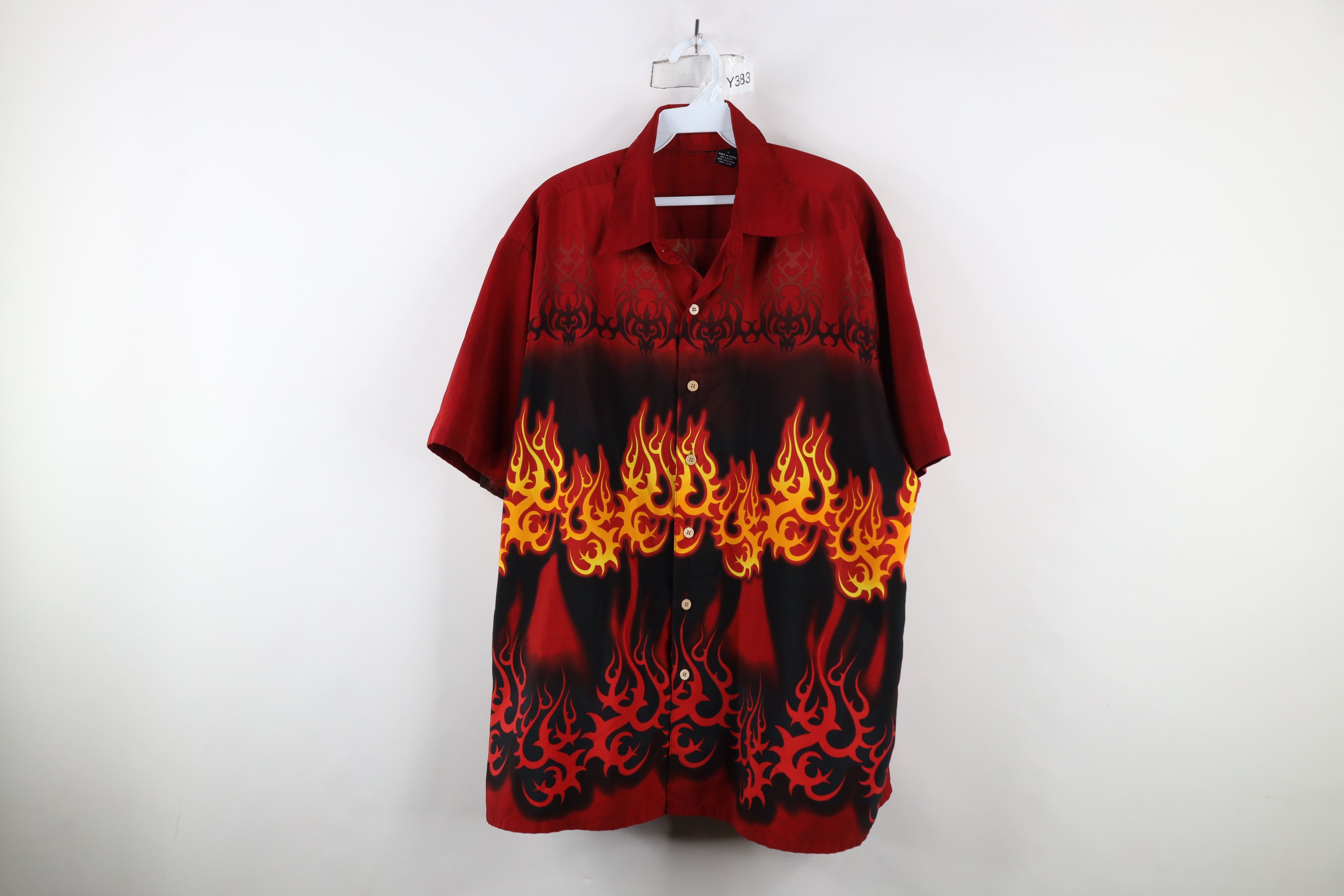 Streetwear × Vintage Crazy 🔥 Vintage Guy Fieri Flame Button Up