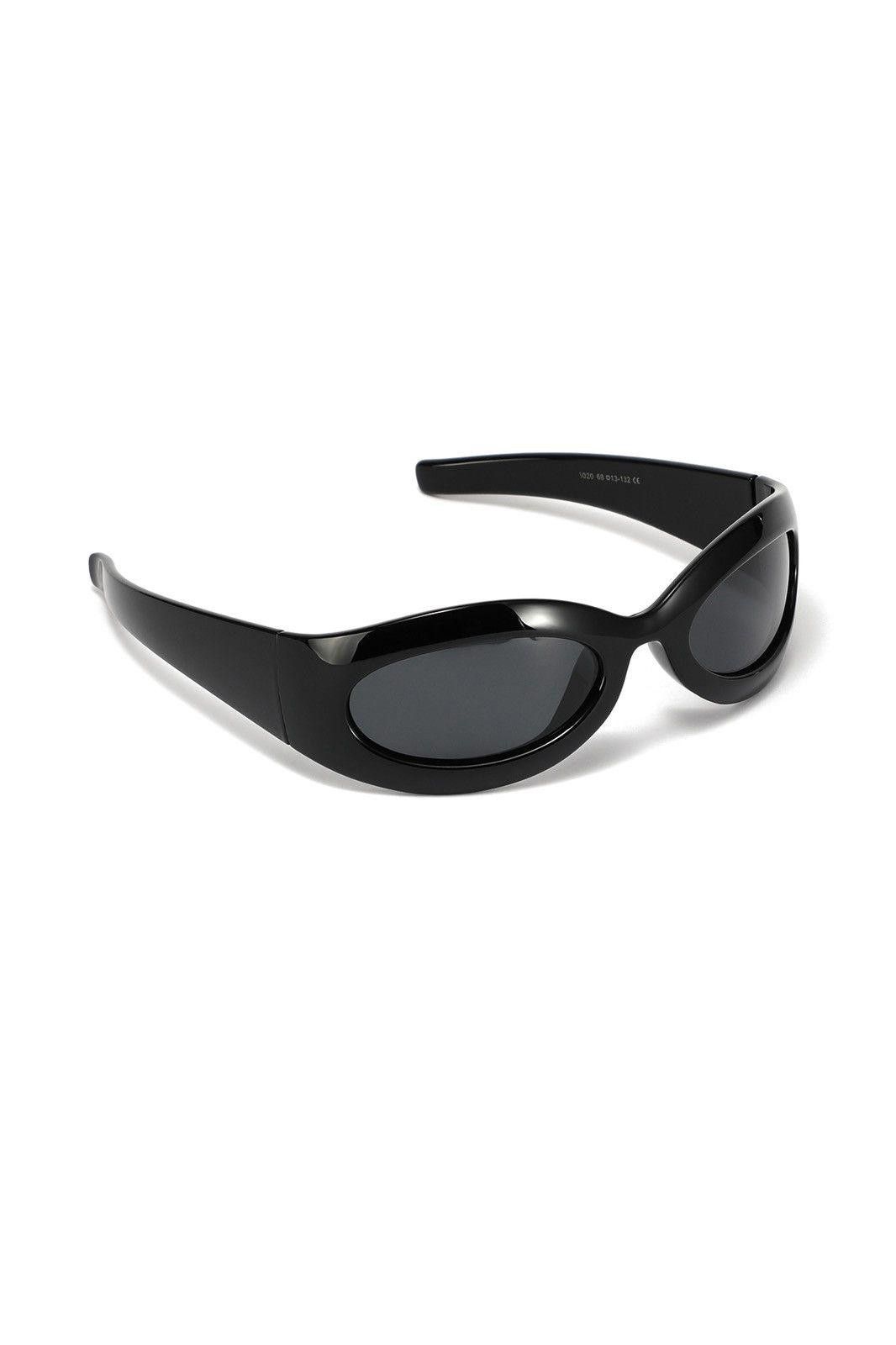 Japanese Brand Vtg Y2K Avant Garde Sunglasses Black Unisex One Size Size ONE SIZE - 3 Thumbnail
