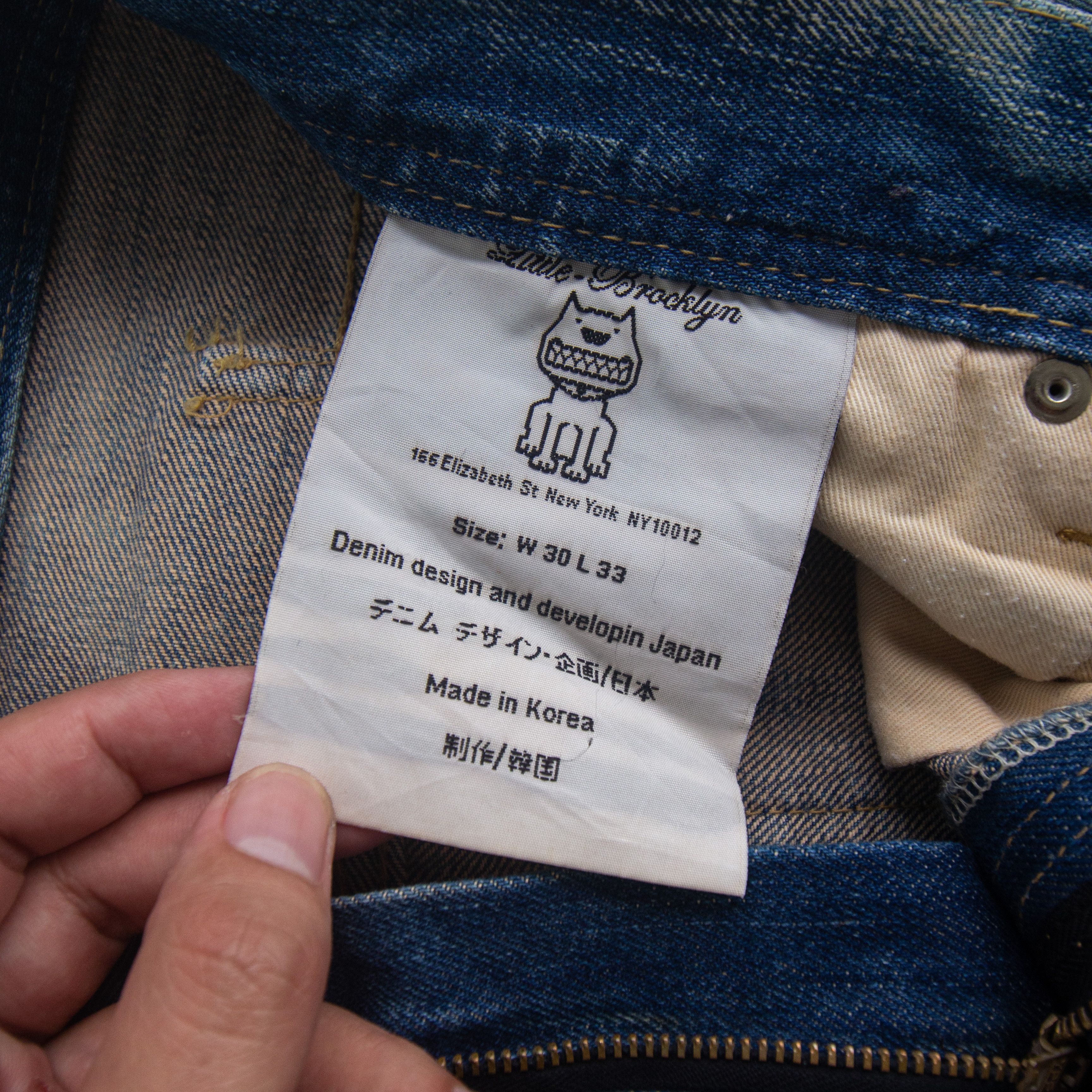 Japanese Brand SICK🔥Thrashed Cargo Denim Stone Wash LITTLE BROKLYN Size US 32 / EU 48 - 13 Thumbnail