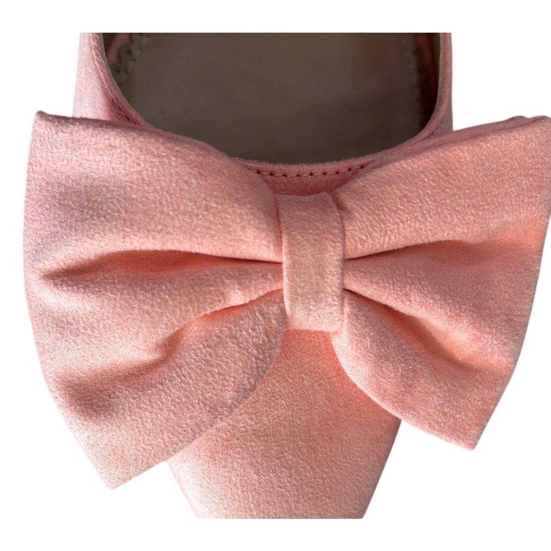 Other JOURNEE Womens Pink Faux Suede Bow Kitten Heels | 12 M | New Size US 12 / IT 42 - 4 Thumbnail